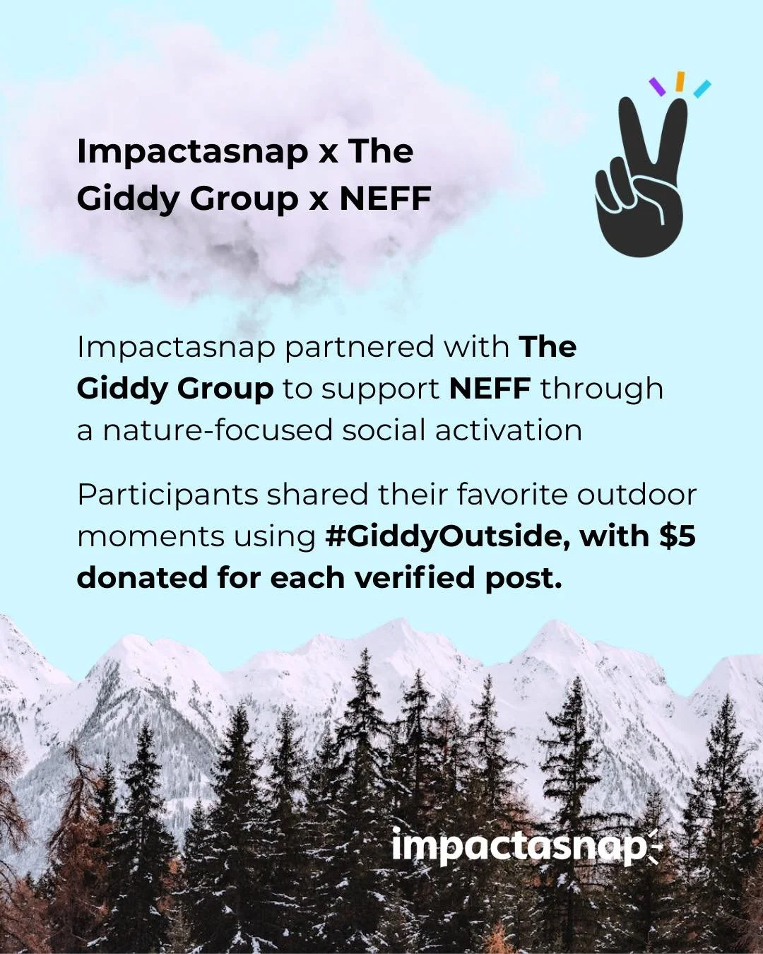Celebrating Impact! 

The Impactasnap x @thegiddygroup x @xneforestry campaign encouraged creativity, positivity, and environmental appreciation. Participants shared their favorite outdoor moments turning their joy in nature into funding for forest c