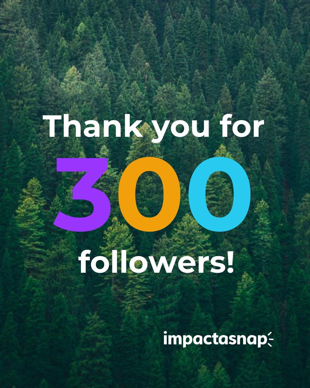 We&rsquo;re 300 strong! 🎊

Thank YOU for being part of our journey to create positive impact. 

Our goal is to make everyone here on Instagram an impact maker. Everyone can make a real donation and bring awareness to causes. 

Here&rsquo;s to growin