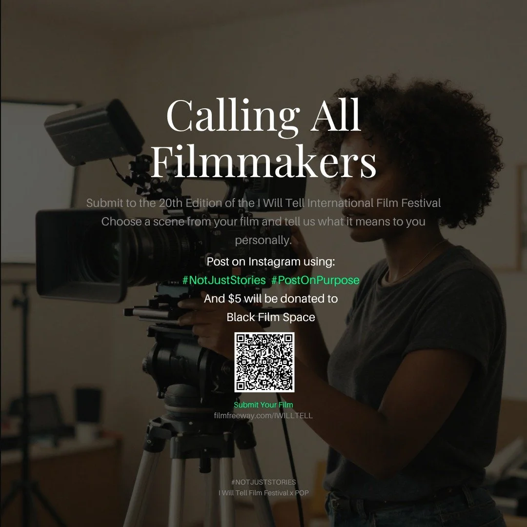 🎬 We're SO excited to launch #NotJustStories in partnership with @iwilltellfilmfestival.

As part of the festival's 20th edition, filmmakers are invited to share the story behind their story.

✨ Submit your film
✨ Choose a scene from your work
✨ Tel
