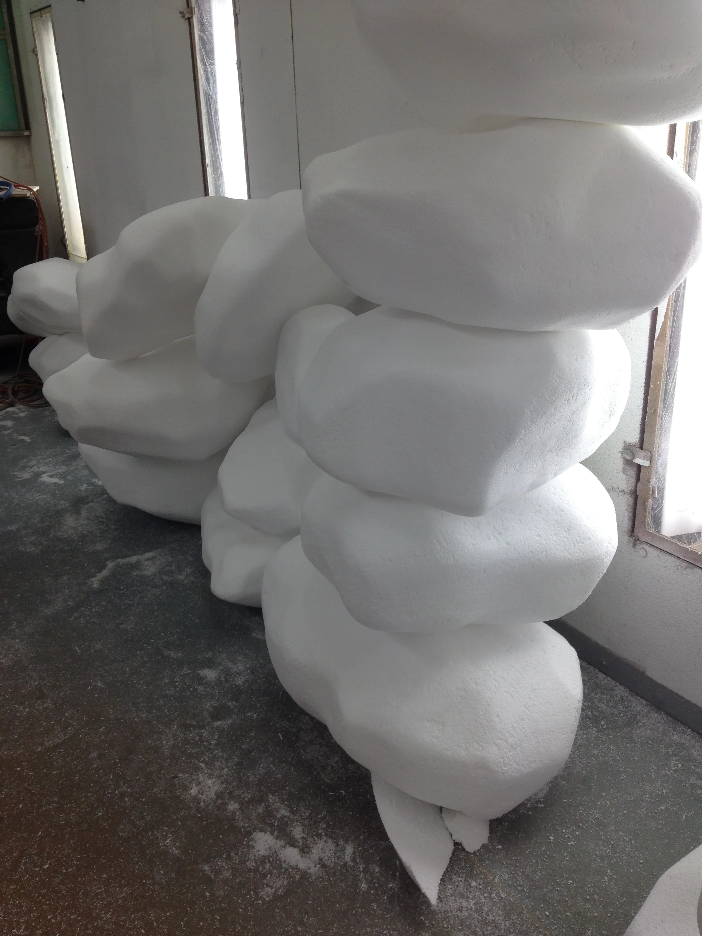 Prop fabrication - scenic paint for event - in process