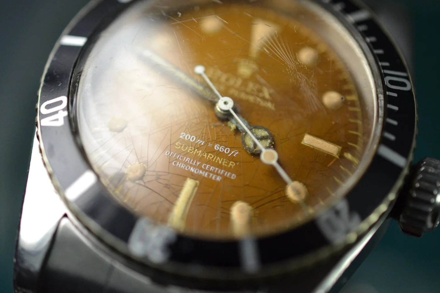 1959 Rolex Submariner 6538 | Tropical Big Crown 4-Line — ISRINGTIME