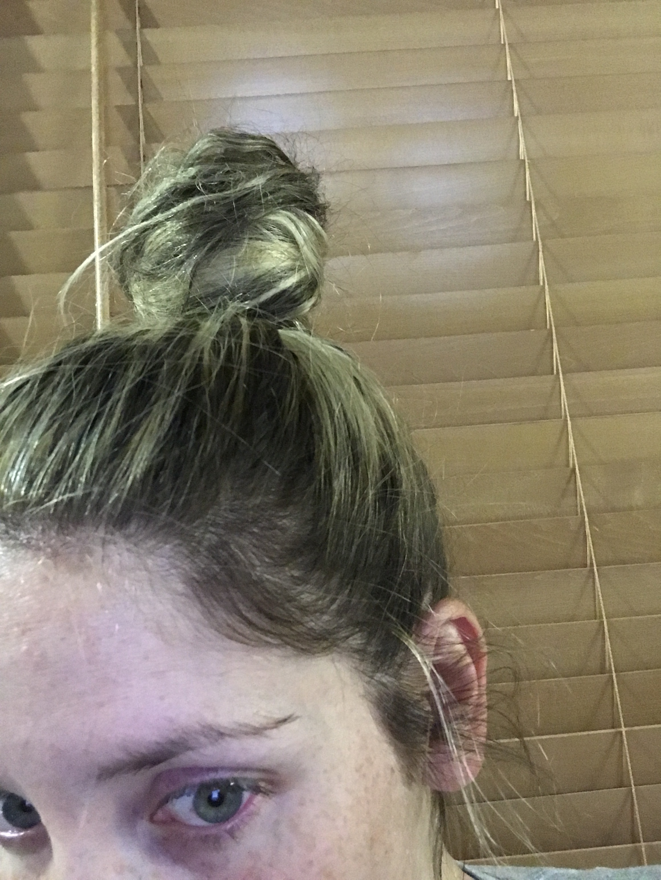 Whiney sobby selfies I was sending to my friends. "I even look like a referee in a bun" (eye rollllllll)