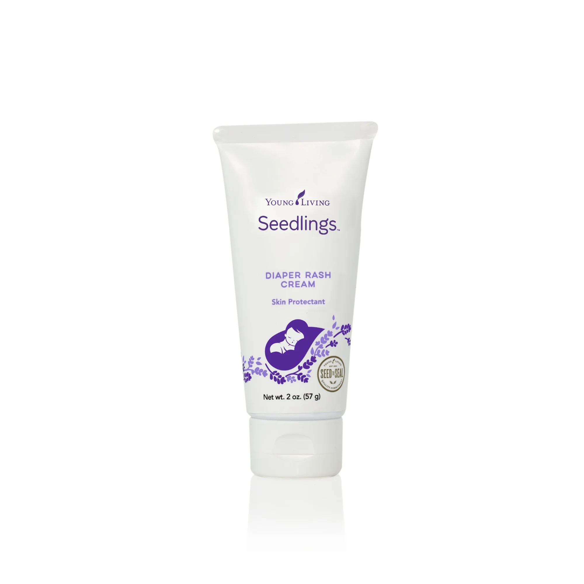 SEEDLINGS DIAPER RASH CREAM Keep little bottoms comfortable without using harsh chemicals that could irritate sensitive skin. Seedlings Diaper Rash Cream is made with 100 percent naturally derived ingredients, including 100 percent pure essential oils. This thick, Lavender-scented cream reduces the duration and severity of diaper rash when applied at the first sign of redness. It soothes on contact, protects your baby’s delicate skin, and acts as a physical barrier to wetness. It can be used as a preventive measure before bed, or anytime when exposure to wet diapers may be prolonged. Click here to learn more about this product.
