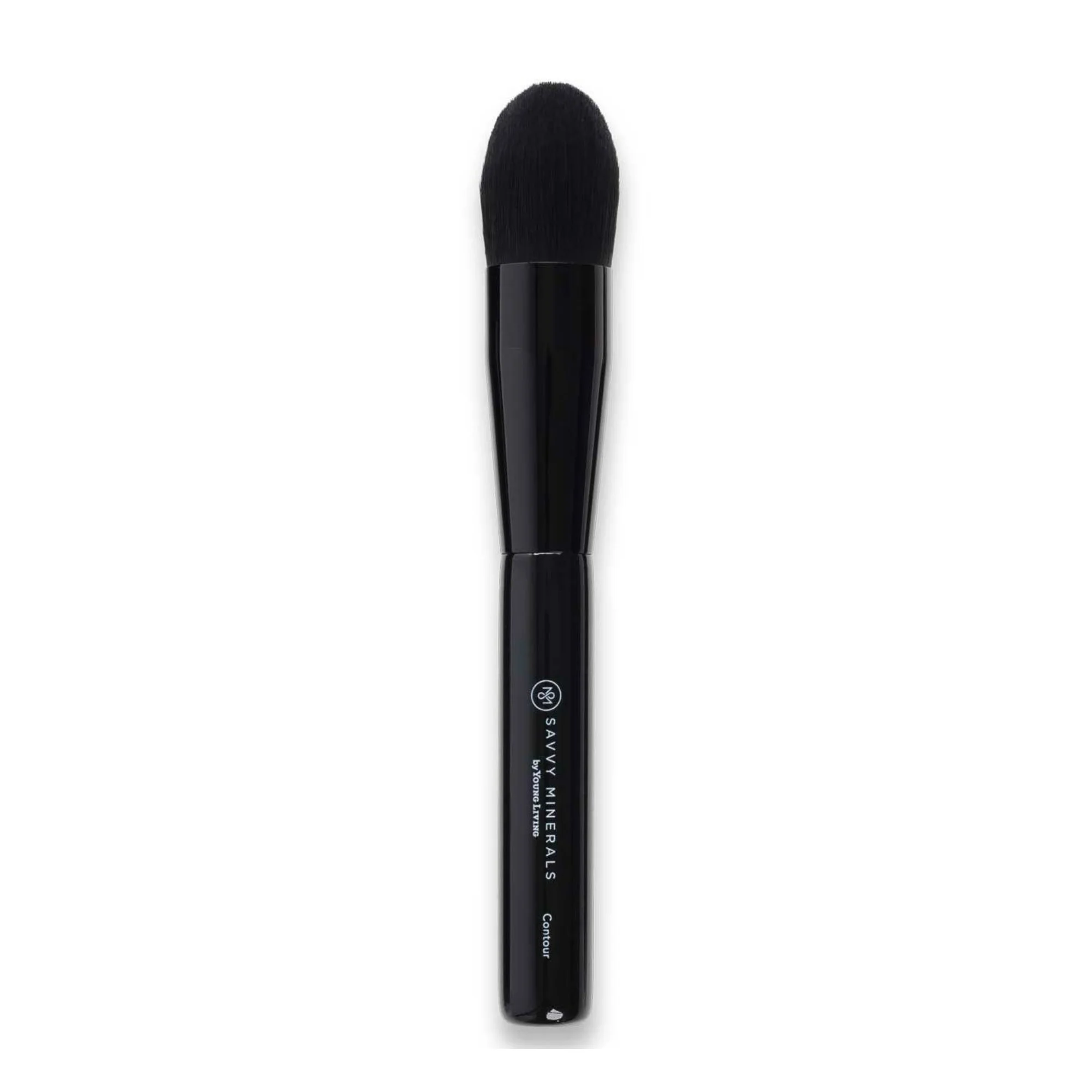 CONTOUR BRUSH The contour brush is perfect to use to define your face and dramatize the natural shadows of your cheekbones, temples, hair line, and bridges of the nose. Each soft makeup application brush is made from high-quality Italian synthetic fibers that are designed to hold the optimal amount of product and provide easy makeup application and a luxurious feel. Each brush is designed to work well with the texture of Savvy Minerals by Young Living powders. Click here to learn more about this product.