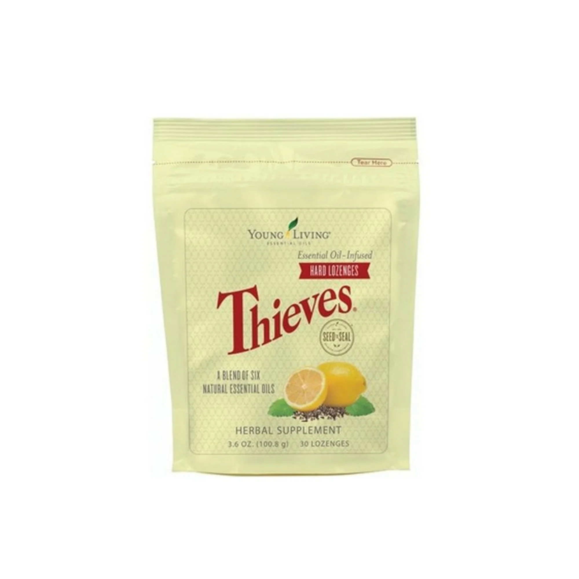 THIEVES HARD LOZENGES Unlike many other lozenges, Thieves Hard Lozenges use pure essential oils and natural ingredients instead of sugar or artificial flavoring for a great, refreshing taste. These lozenges get an extra flavor boost from Peppermint and Lemon essential oils. Whether you use them for targeted support or overall wellness, Thieves Hard Lozenges are great for immune support. Click here to learn more about this product.