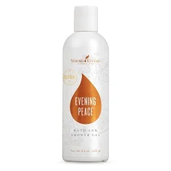 EVENING PEACE BATH & SHOWER GEL Evening Peace Bath & Shower Gel refreshes the skin and calms the mind. Essential oils such as Coriander, Bergamot, Ylang Ylang, and Geranium invoke feelings of serenity and relaxation to soothe and nourish the skin. Click here to learn more about this product.