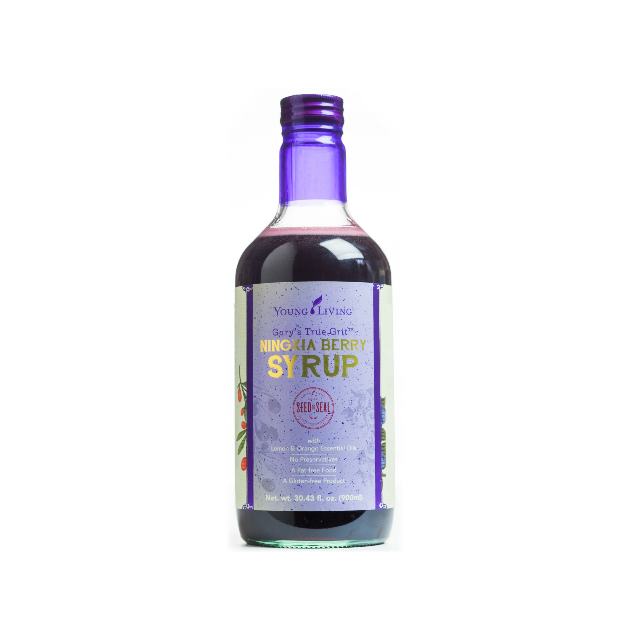 NINGXIA BERRY SYRUP This premium, all-purpose syrup combines wolfberries and citrus essential oils with other naturally sourced ingredients such as blueberry, plum, sweet cherry, aronia, and pomegranate. The smooth, warm vanilla extract complements the tangy berries and citrus flavors for a balanced, fruity syrup. Made without high-fructose corn syrup or artificial coloring. Click here to learn more about this product.