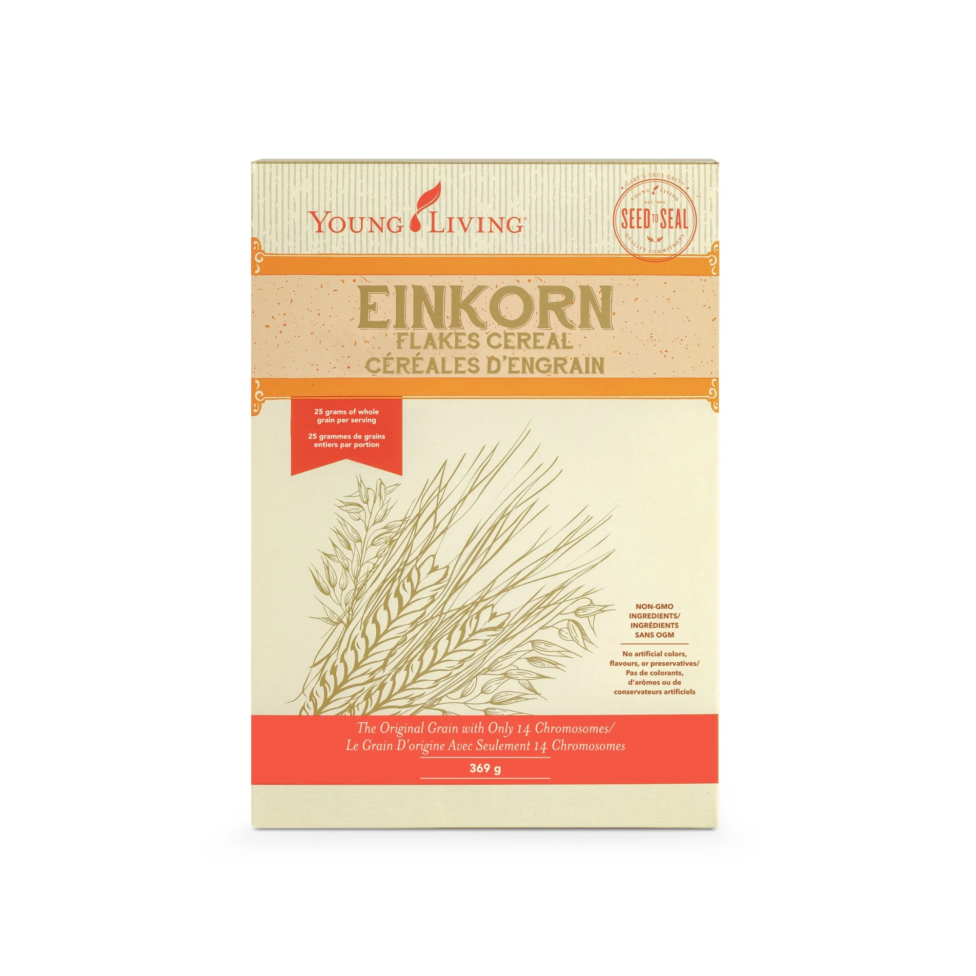 EINKORN FLAKES CEREAL Einkorn Flakes Cereal is a lightly sweet, nourishing morning meal. Made with whole ancient grain einkorn and oat bran, Einkorn Flakes Cereal is crispy and lightly sweetened with coconut sugar. It also has higher levels of protein, trace minerals, and lower gluten levels than hybridized, modern wheat. Whether you need a way to fuel up before a busy day or want to sneak a late-night treat, Einkorn Flakes Cereal will be your go-to cold cereal choice. Click here to learn more about this product.