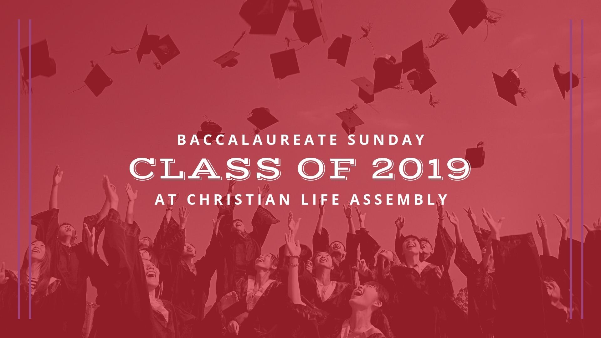 Sunday, June 7, 2020 11:00 AM service. Deadline to register is Sunday, May 3, 2020.