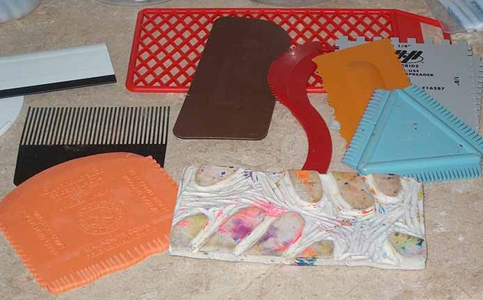 Various objects for creating texture and patterns.