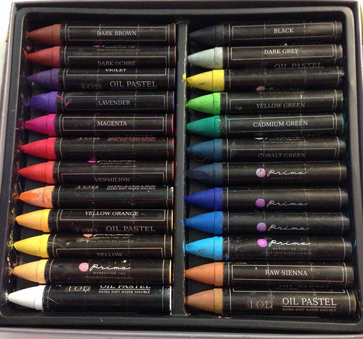 Water soluble oil pastel crayons.