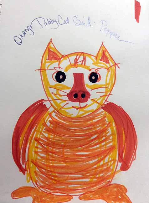 alcohol markers, acrylic paint markers, crayons, and white gel pen.