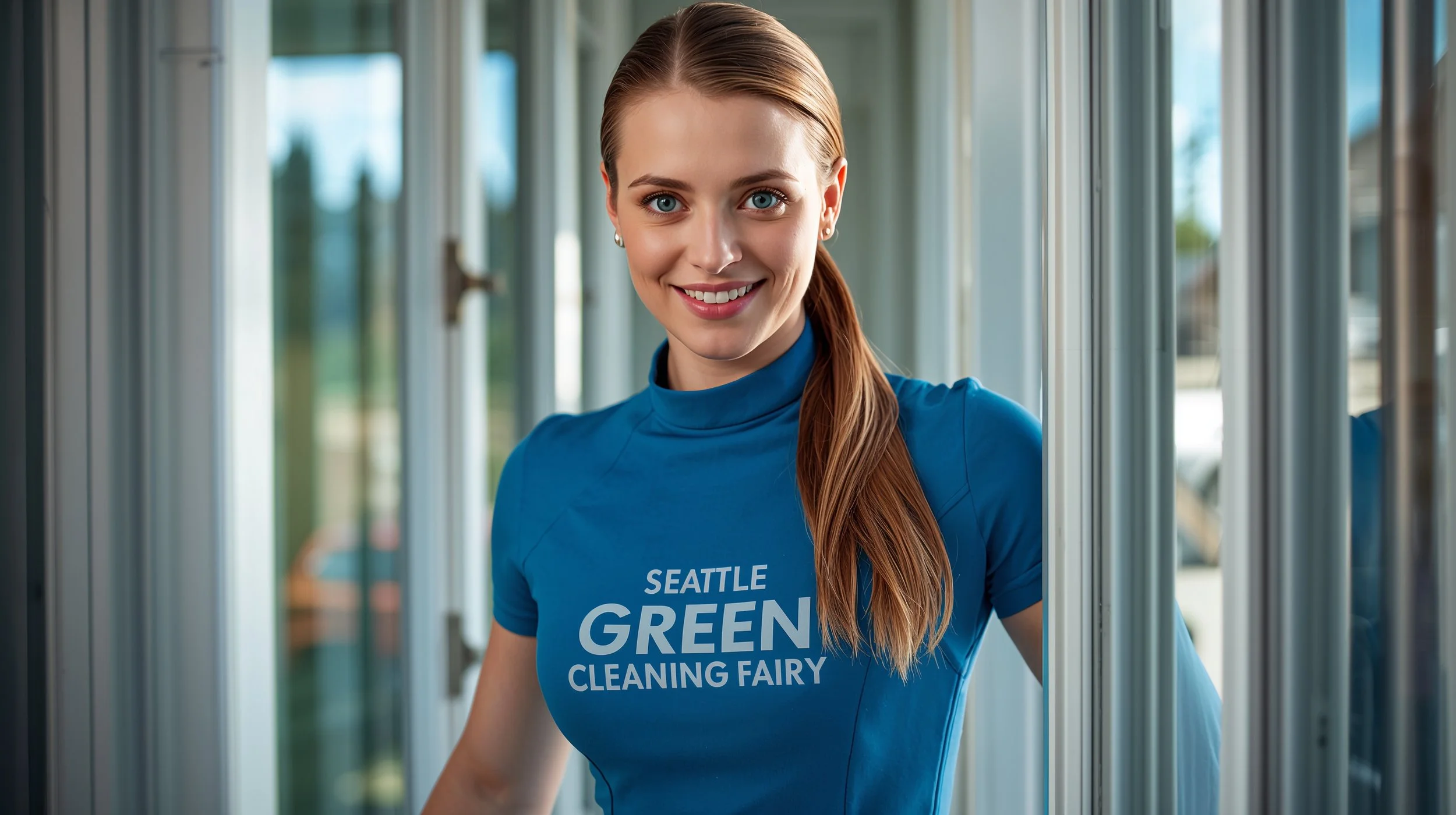 Seattle Green Cleaning Fairy cleaning interior windows in Madison Valley