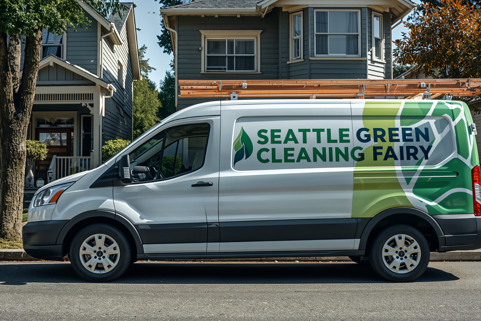 Seattle Green Cleaning Fairy house cleaning service vehicle in Fauntleroy Seattle