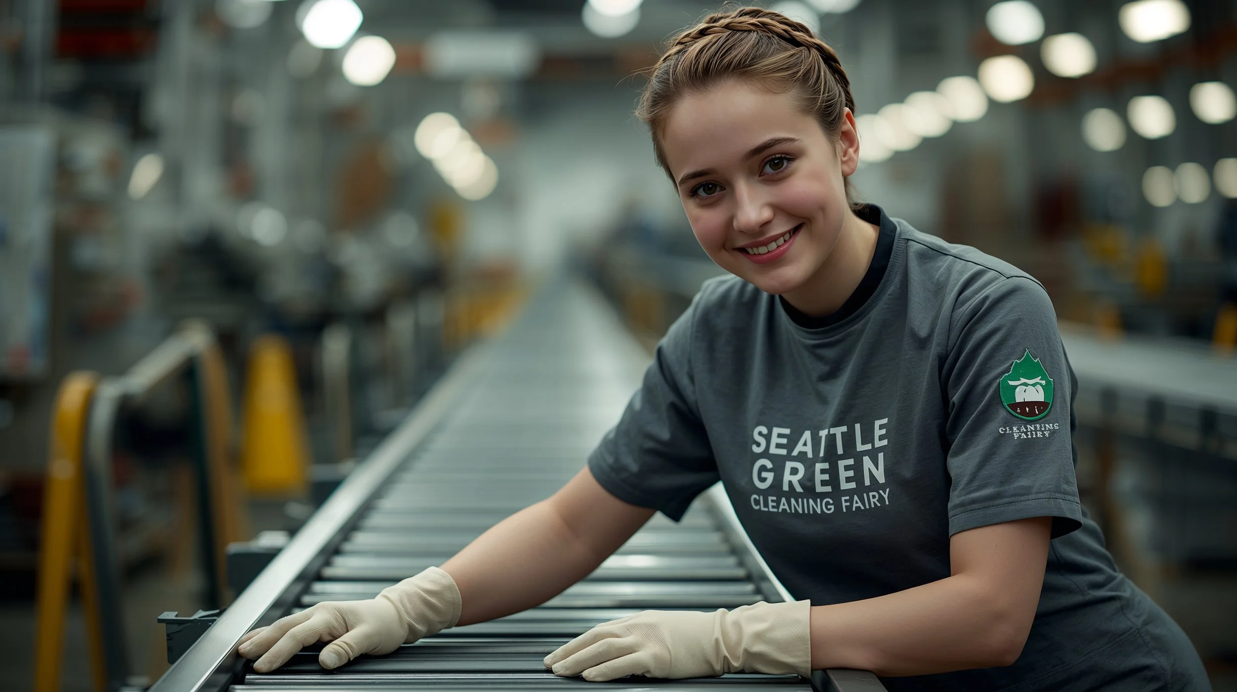Factory conveyor belt cleaning in Seattle