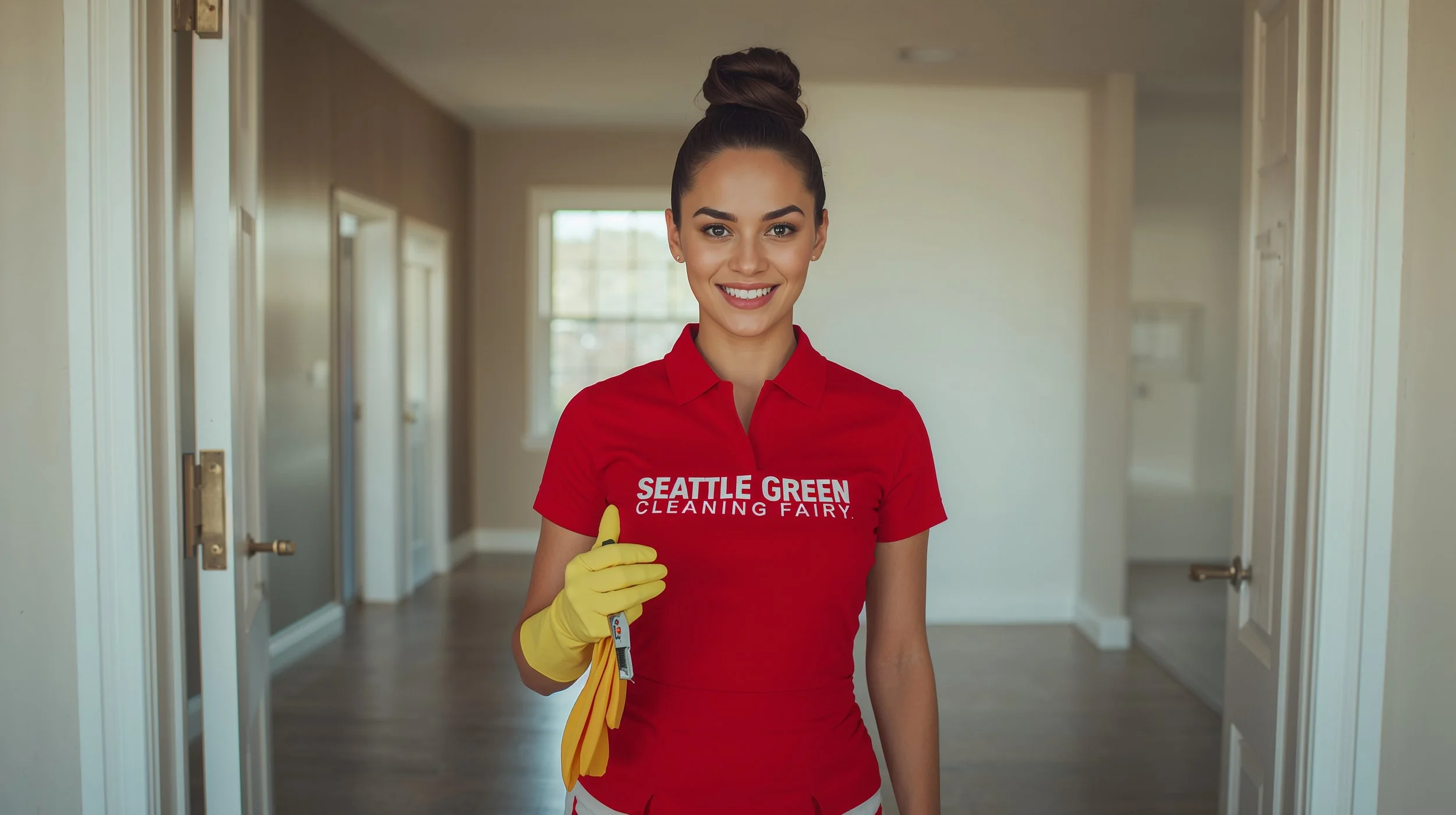 Professional move out cleaning service in Seattle showcasing a spotless apartment entryway