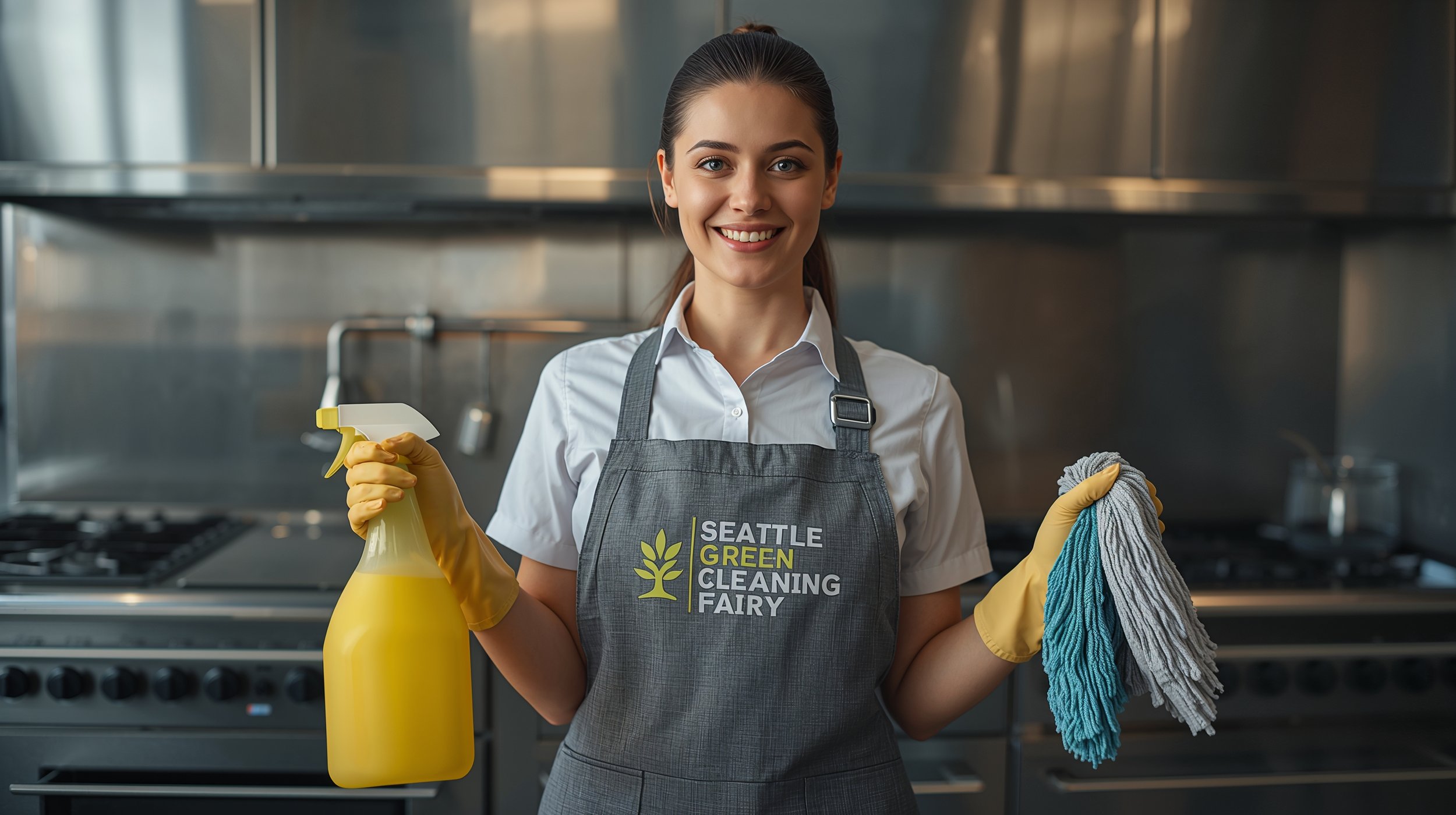 Seattle Green Cleaning Fairy providing professional kitchen cleaning in Downtown Seattle