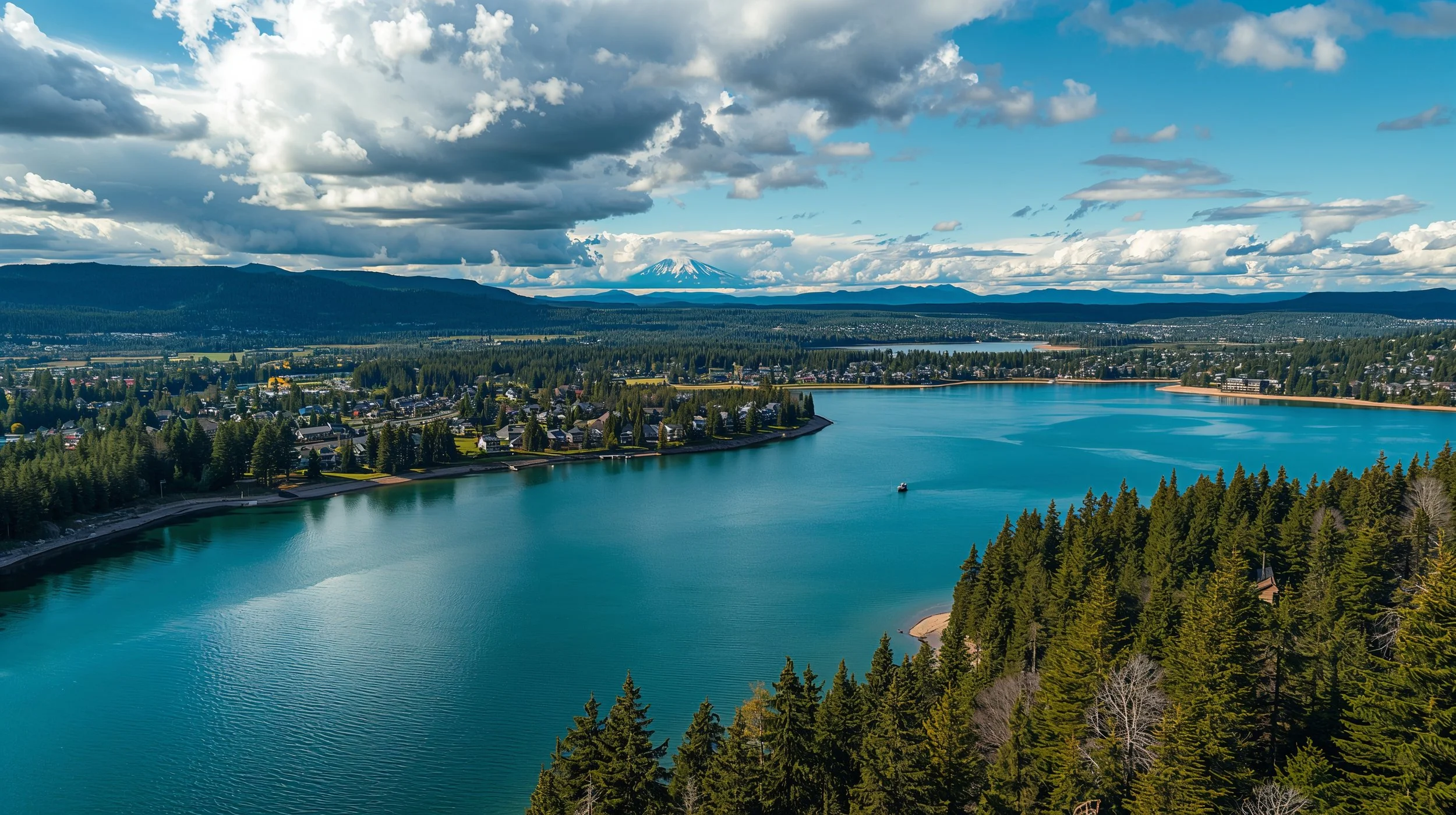 Bonney Lake Washington with Lake Tapps and Mount Rainier view