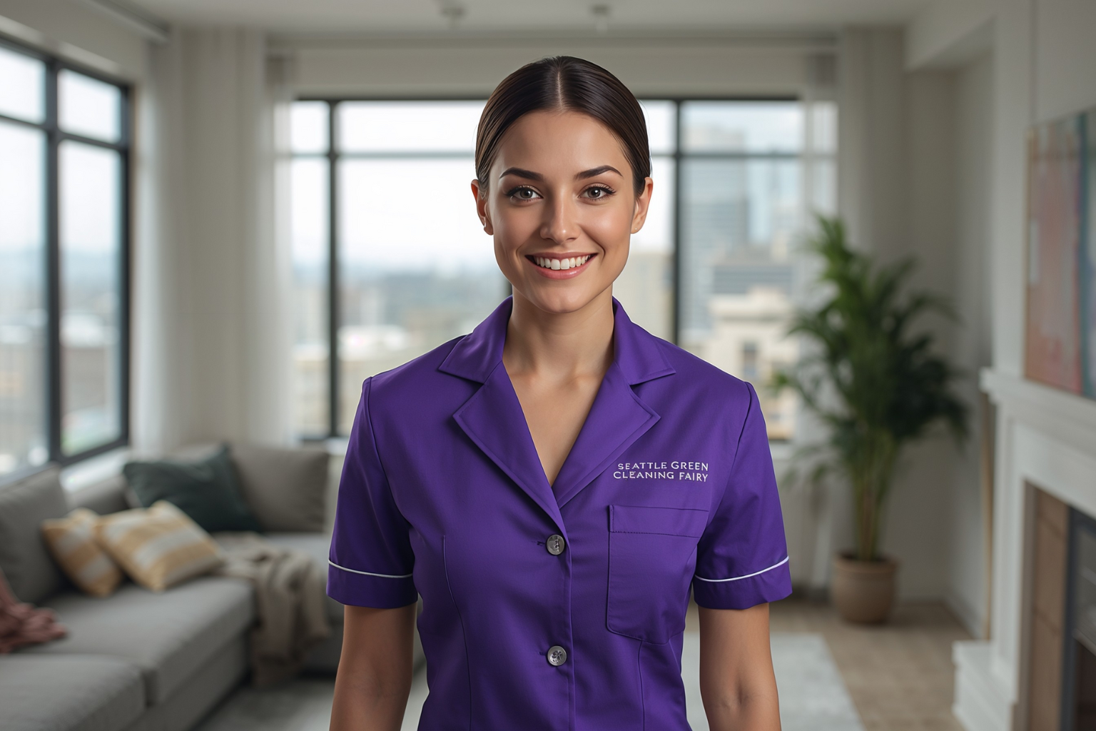 Trusted house cleaning services in Denny Triangle Seattle inside a spotless living room