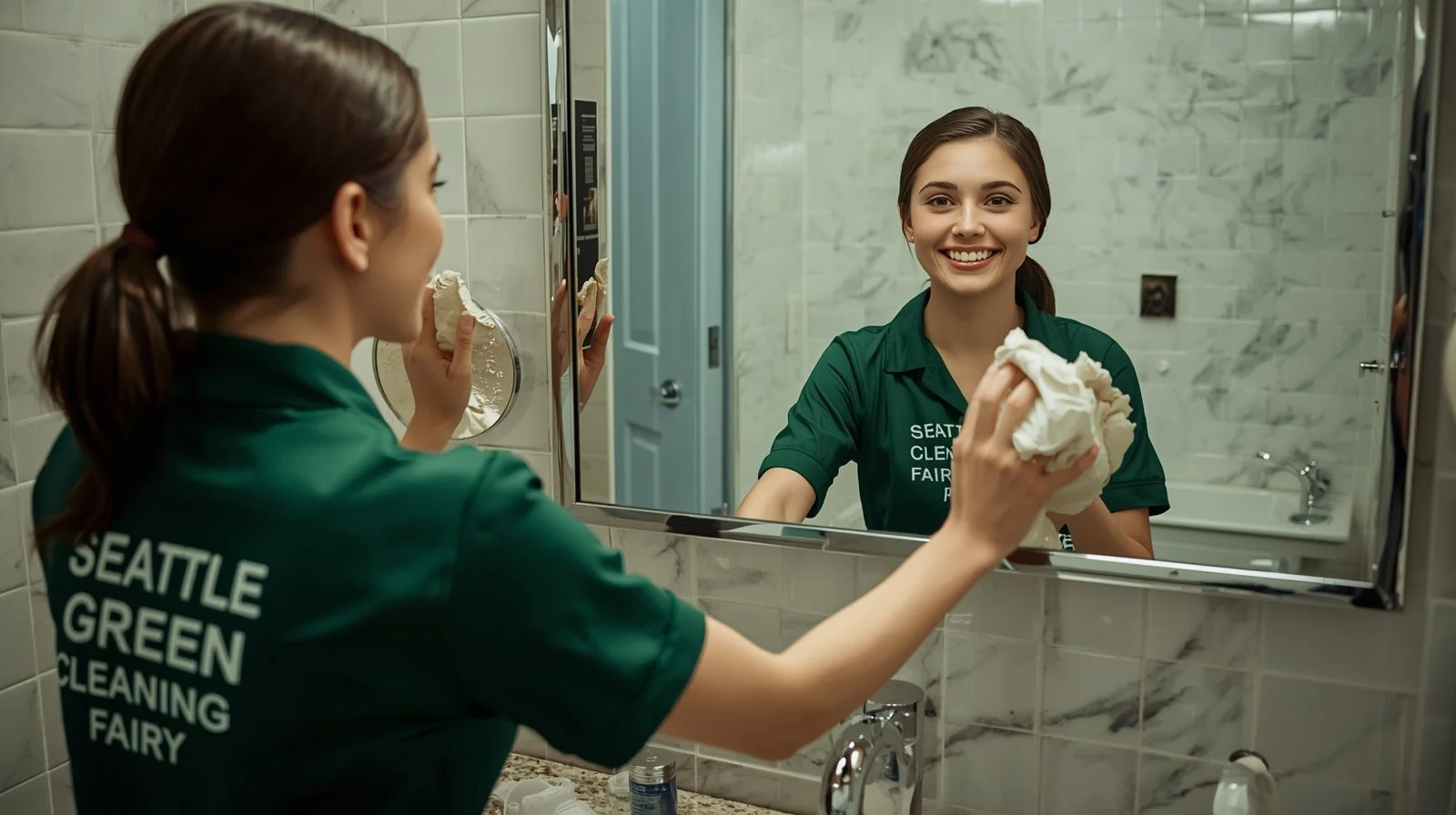 Seattle affordable cleaning service delivering a spotless bathroom finish with professional attention to detail