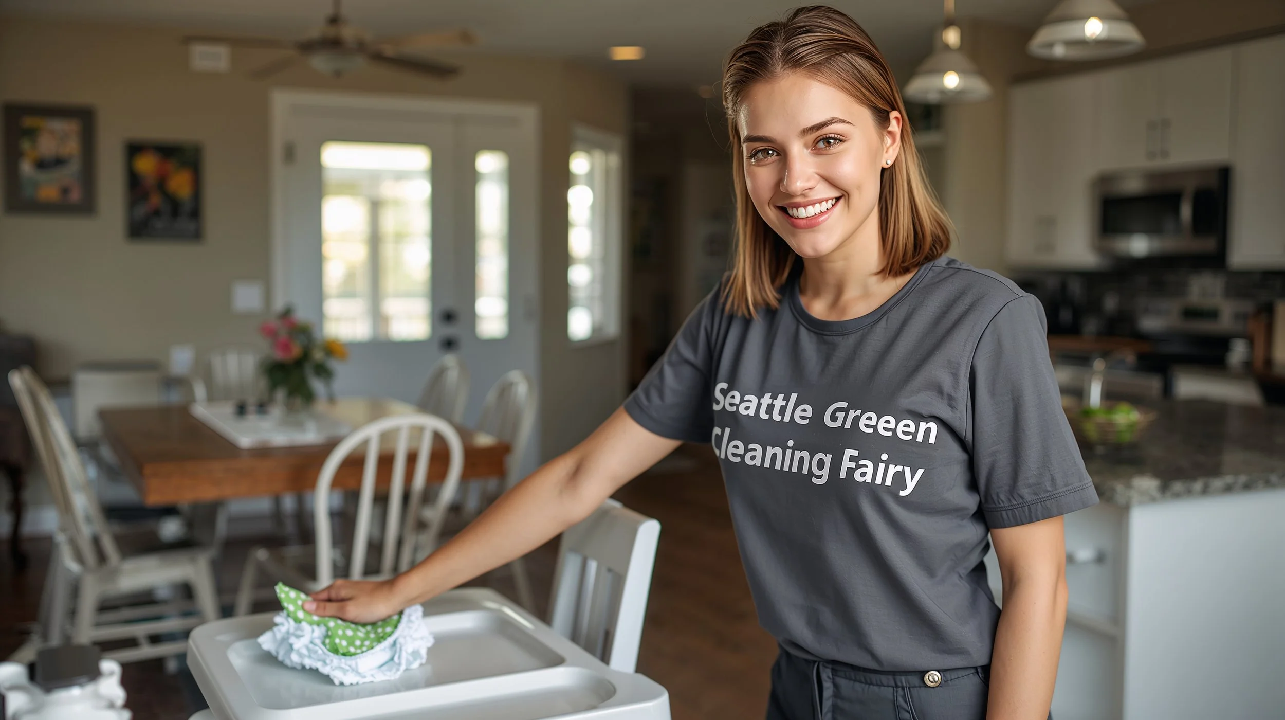 Seattle Green Cleaning Fairy cleaning kids high chair in Renton Washington