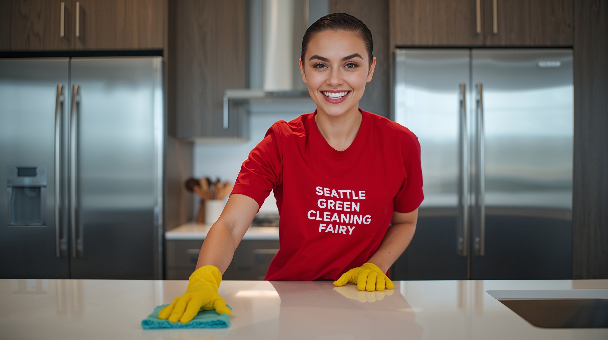 High-end kitchen cleaning service in Blue Ridge Seattle with professional cleaner