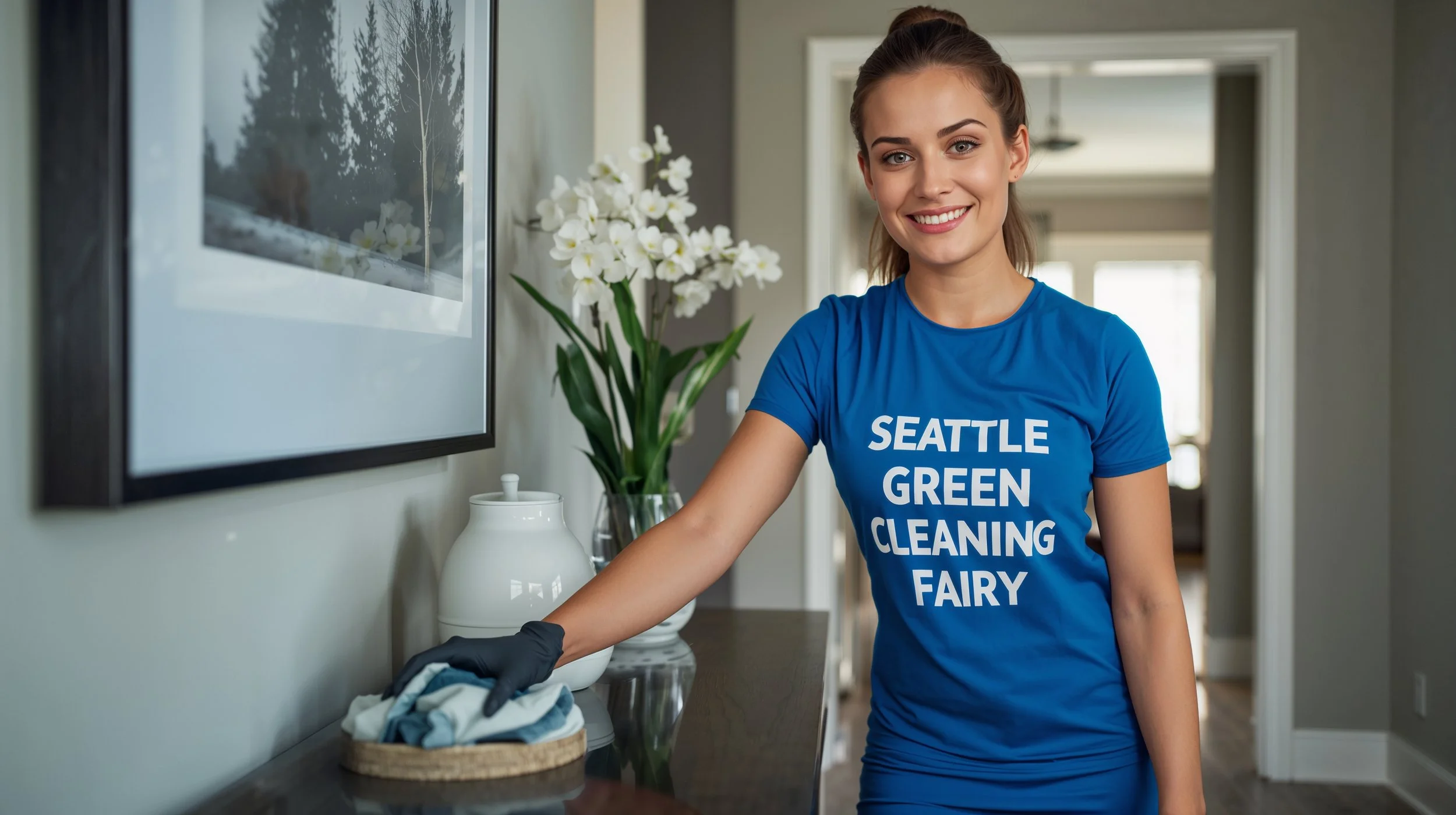 Detailed entryway cleaning service in Broadview Seattle home.