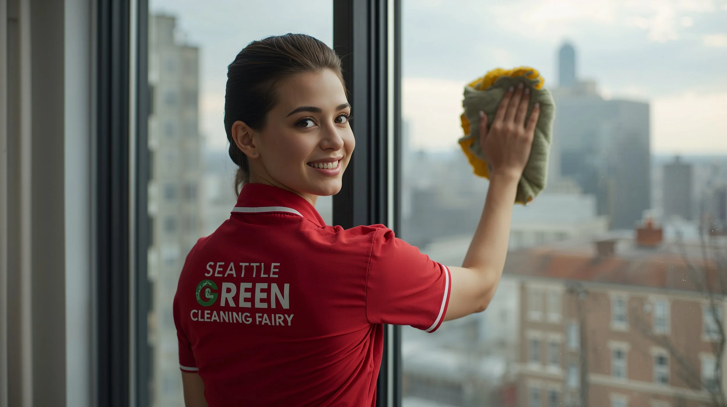Interior window cleaning as part of apartment move out cleaning service in Seattle
