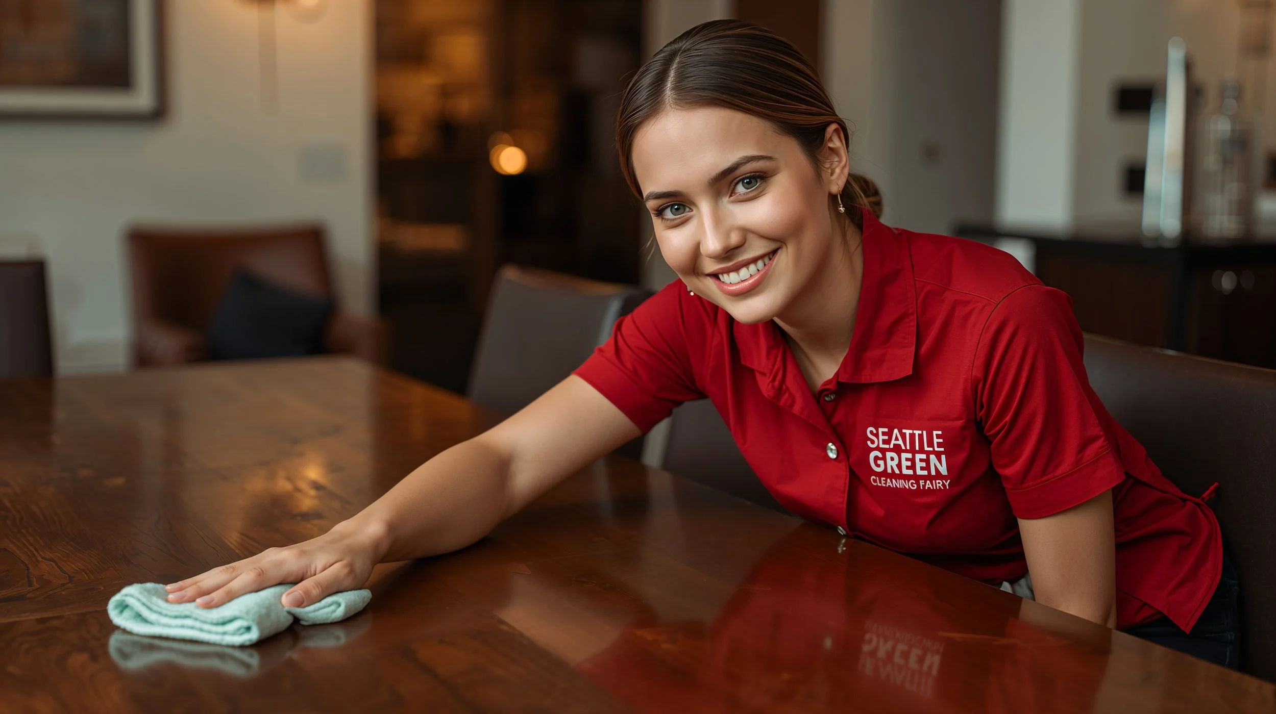 Dining table cleaning service in Seattle home