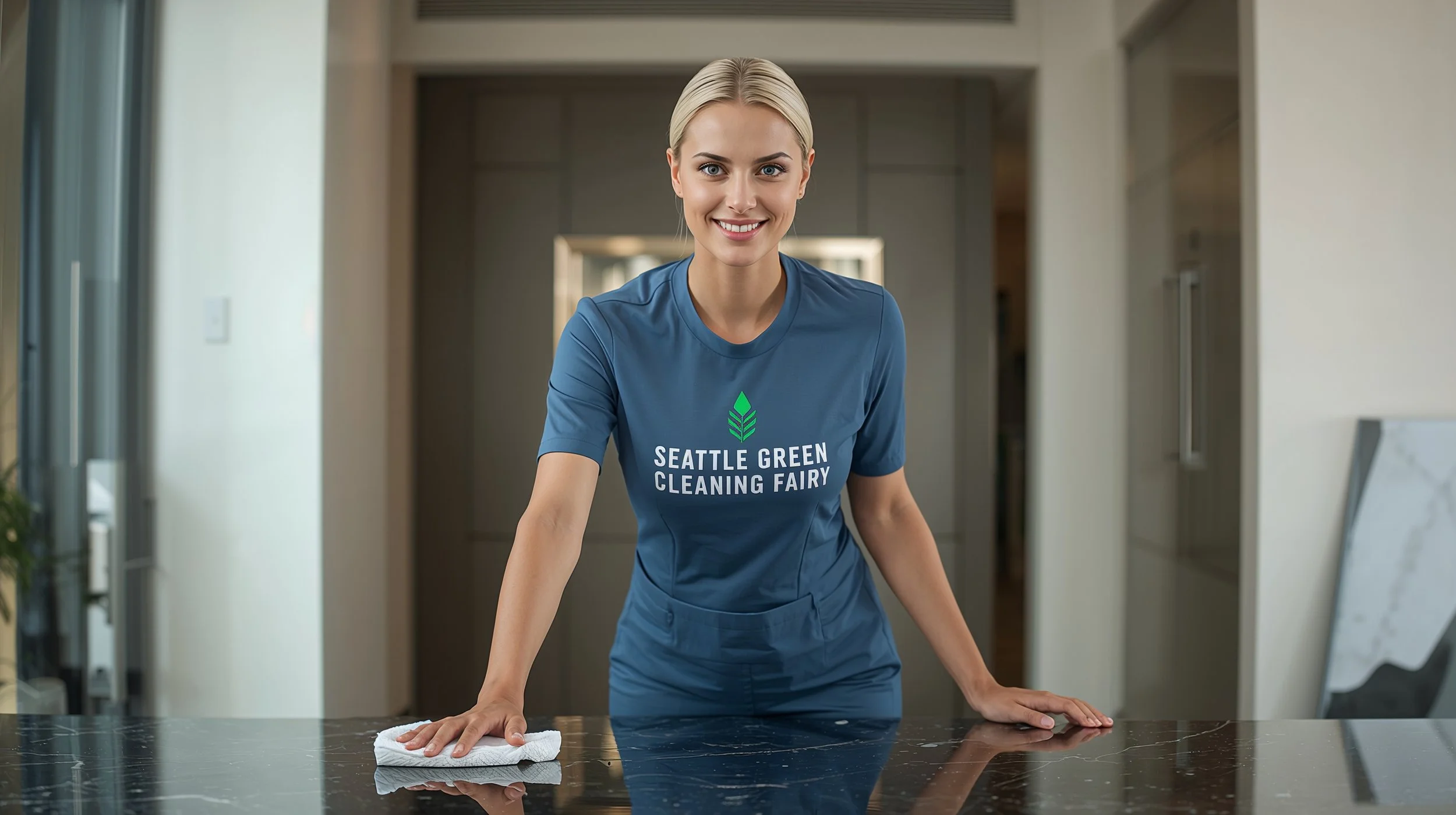 Seattle Green Cleaning Fairy cleaning a modern Madison Valley condo