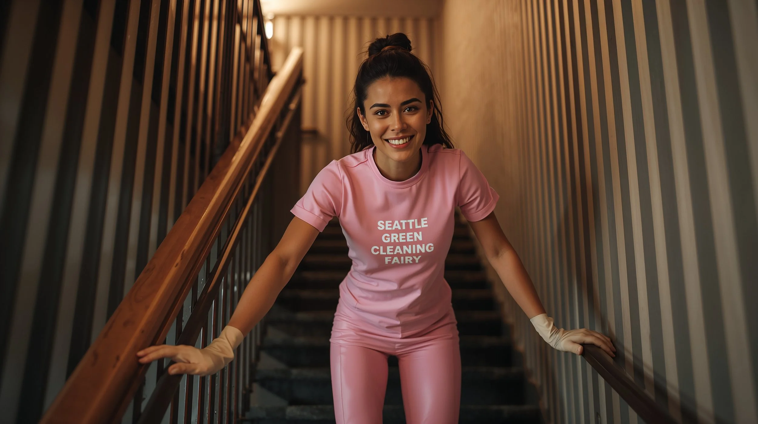 Seattle apartment stairwell cleaning performed by Seattle Green Cleaning Fairy professionals