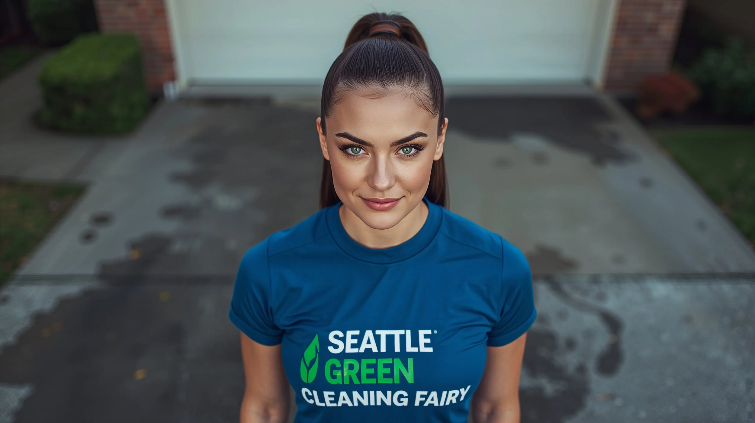 Professional surface cleaning of driveway in Seattle