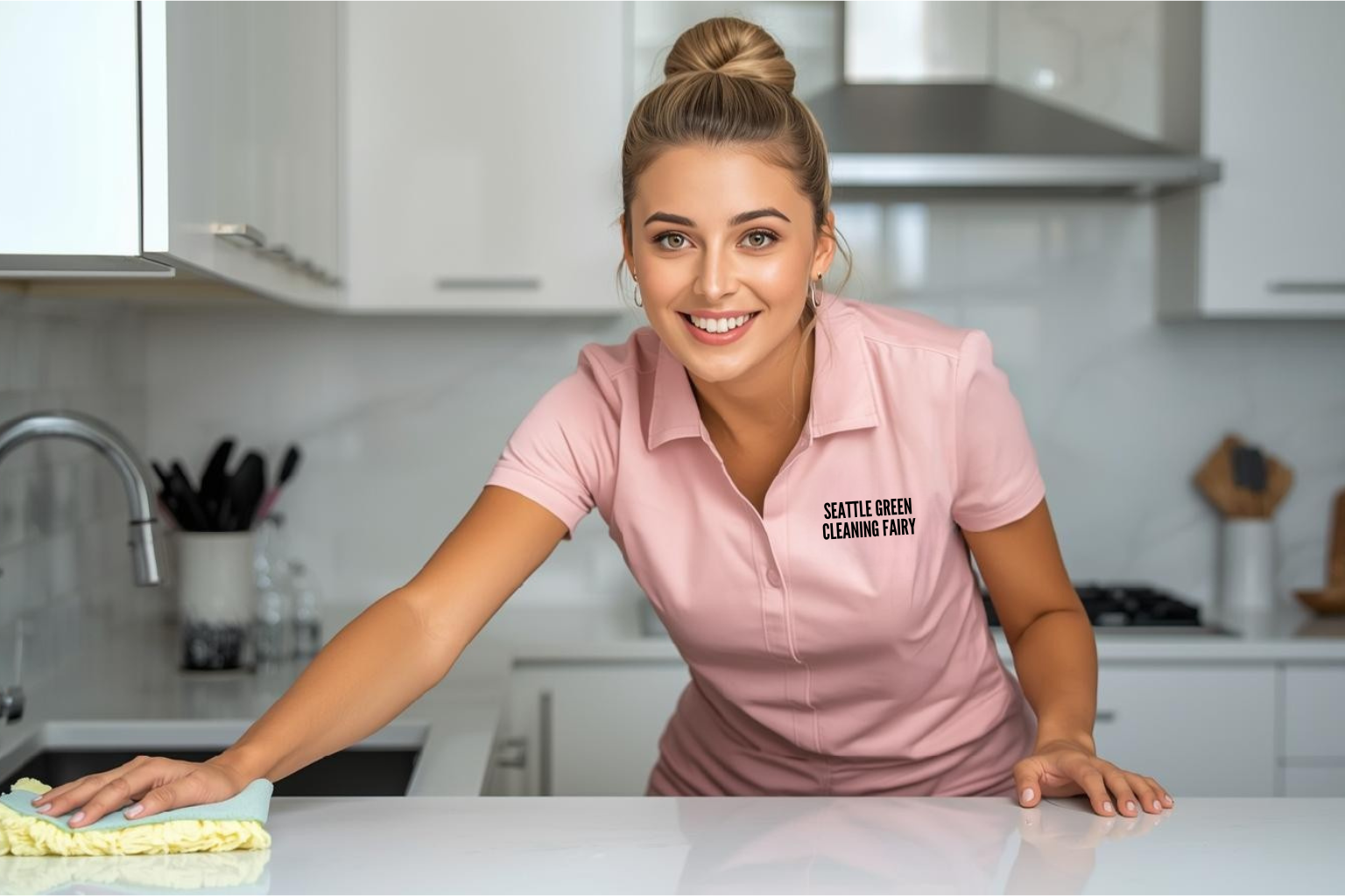 Seattle Green Cleaning Fairy deep cleaning a kitchen in Olympic Hills Seattle