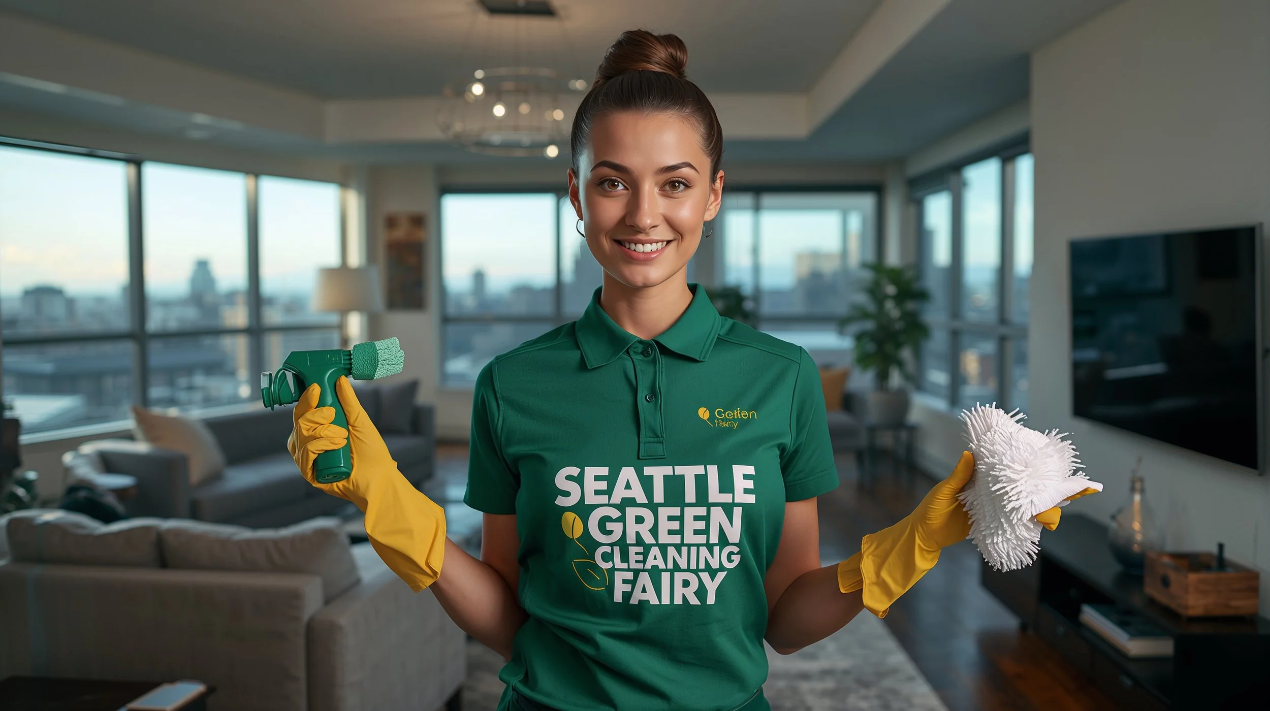 Seattle cleaning contractor performing detailed office desk service