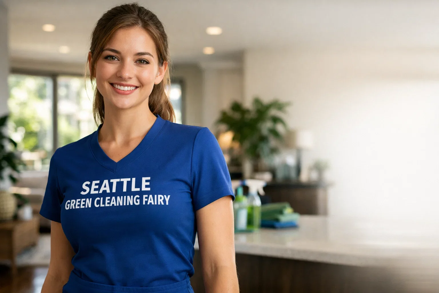 Trusted Seattle Green Cleaning Fairy cleaner in a bright, freshly cleaned Seattle interior