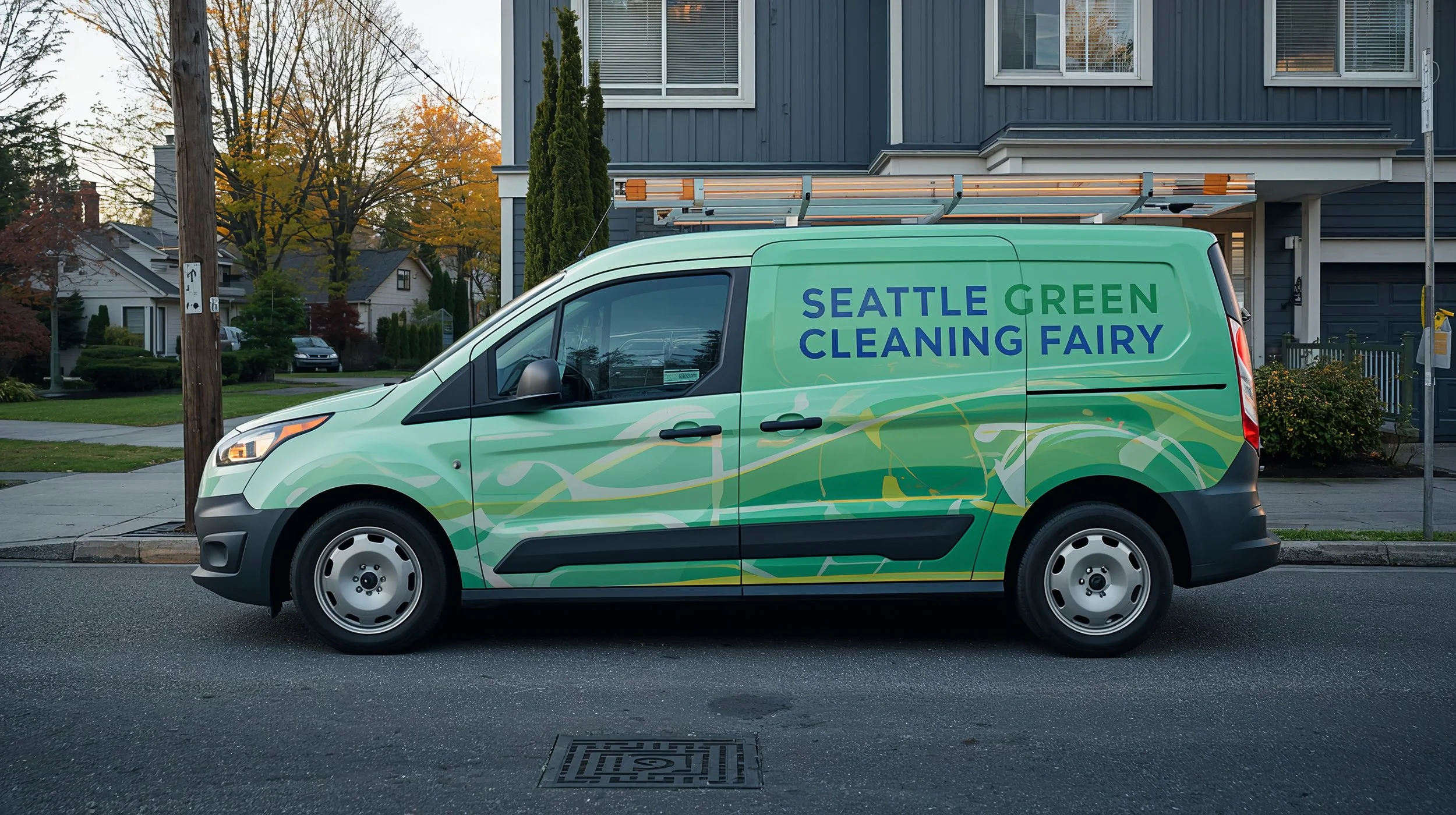 Seattle Green Cleaning Fairy house cleaning service vehicle in Bitter Lake Seattle