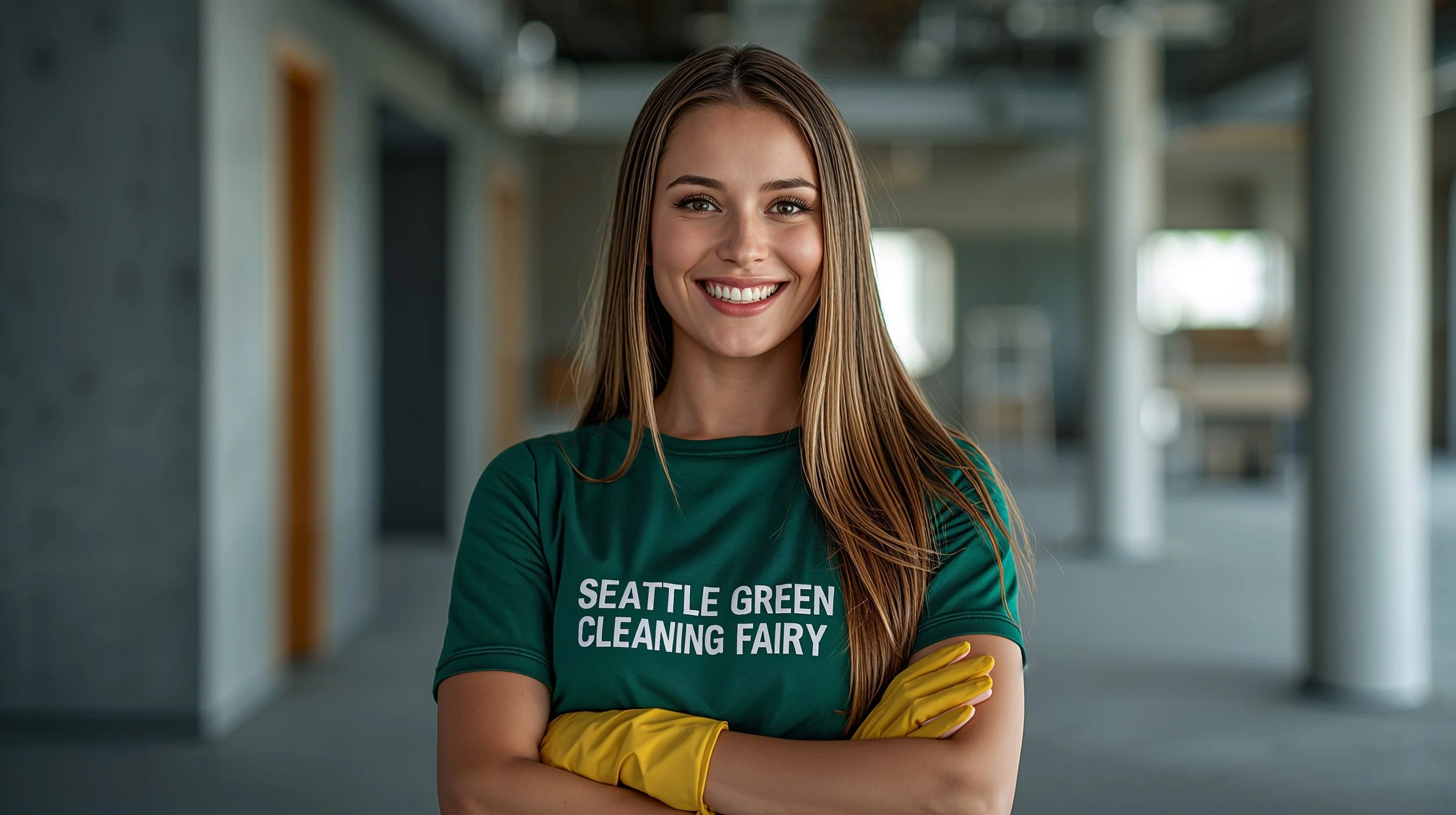 Post-construction cleaning contractor finishing commercial project in Seattle