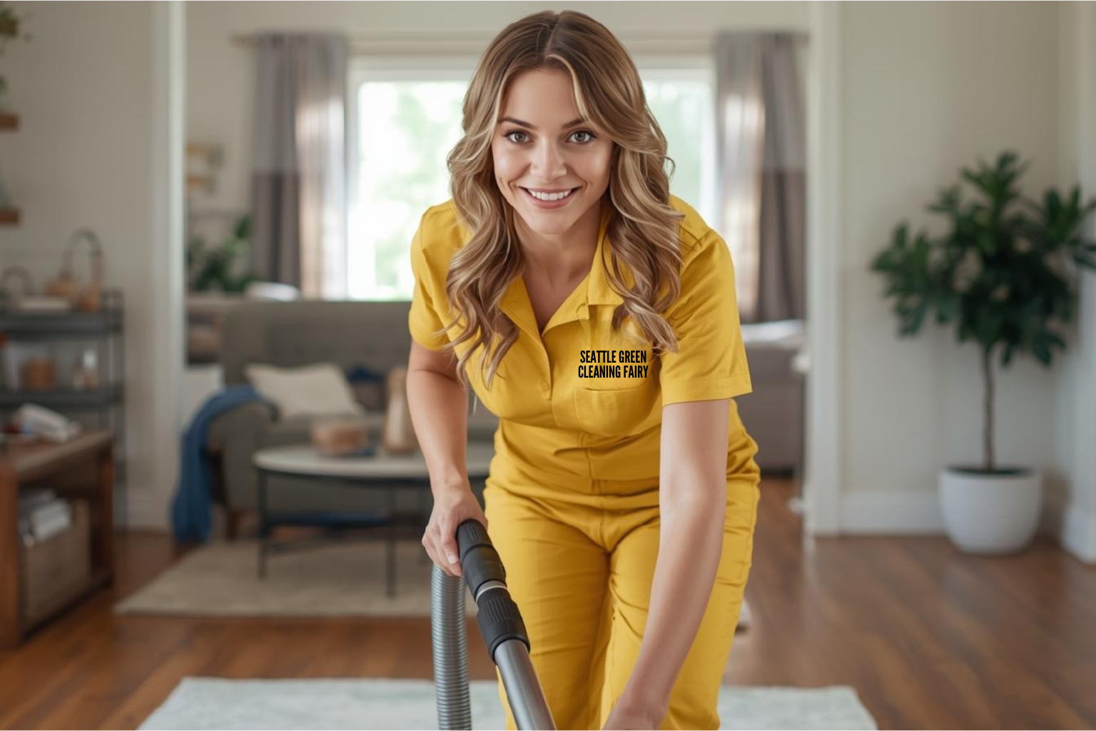 Seattle Green Cleaning Fairy cleaning a pet-friendly home in Roosevelt Seattle