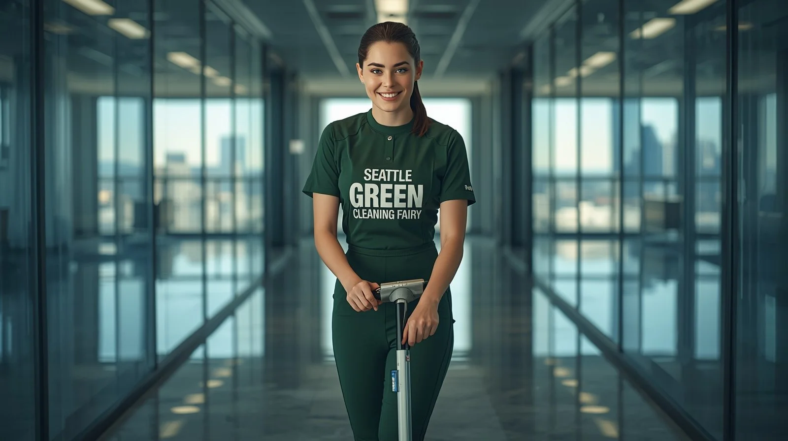 Professional janitorial floor cleaning service in Seattle office