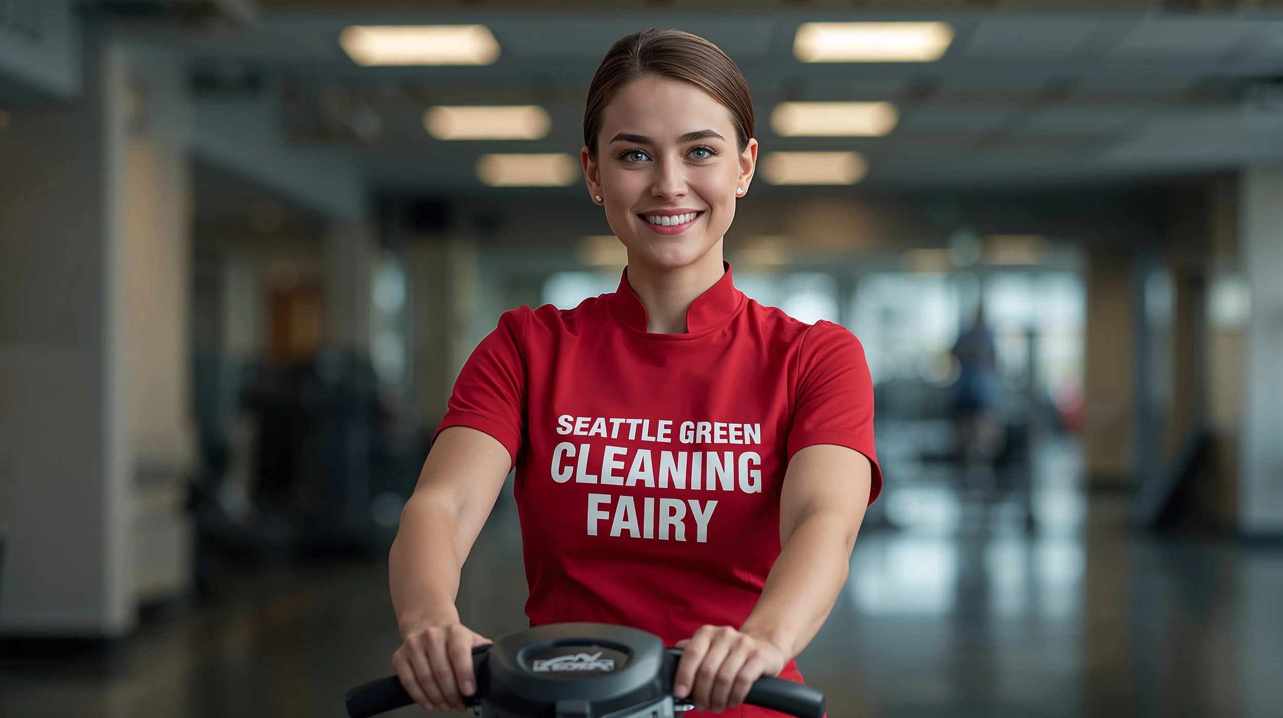 Gym floor polishing service in Seattle fitness studio