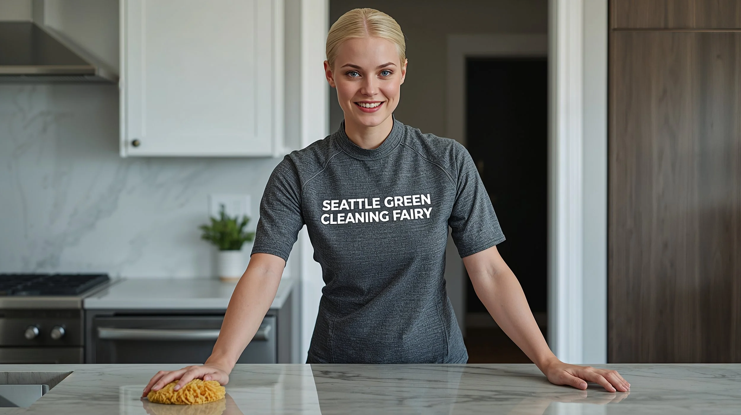 Seattle Green Cleaning Fairy deep cleaning a Madrona kitchen