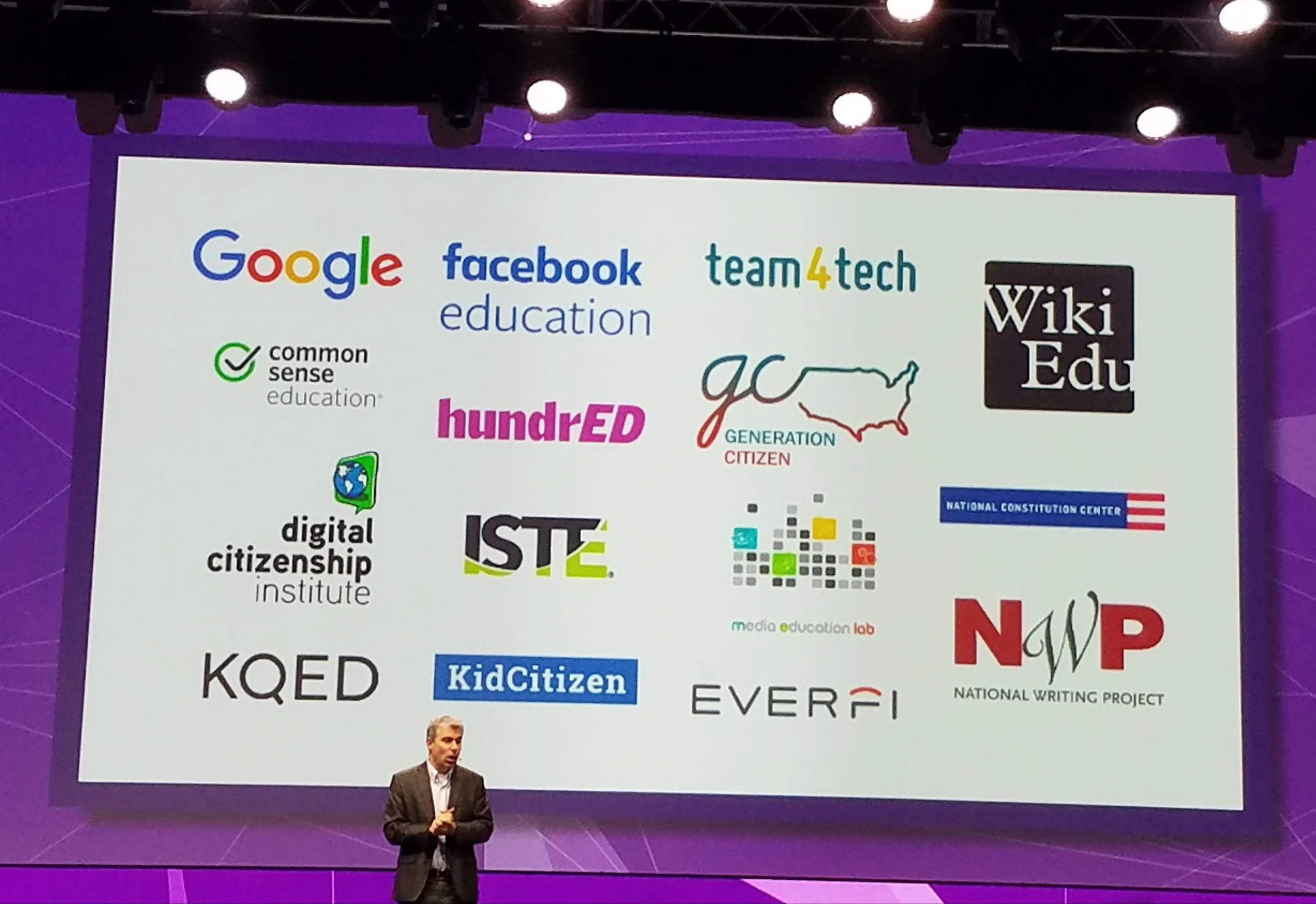ISTE CEO introduces #DigCitCommit at the ISTE 2019 conference keynote June 25 in Philadelphia.