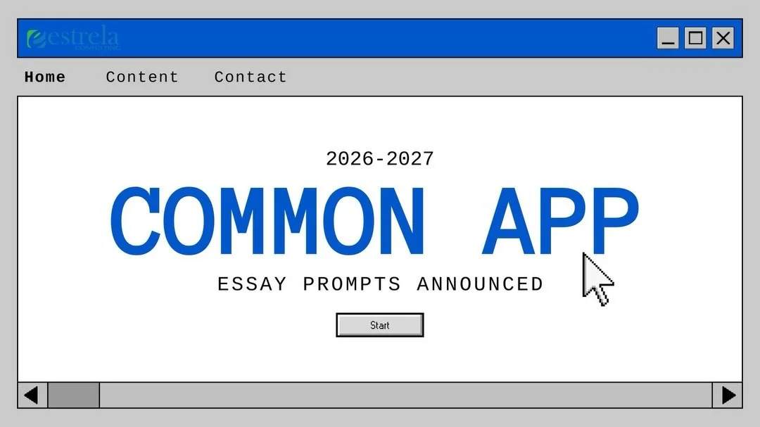They&rsquo;re here! They&rsquo;re here! If you&rsquo;re like us you&rsquo;ve been patiently waiting for the 2026-27 Common App Essay Prompts to be announced. 

🚨Spoiler Alert🚨the folks at the Common App have actually decided to keep the same prompt