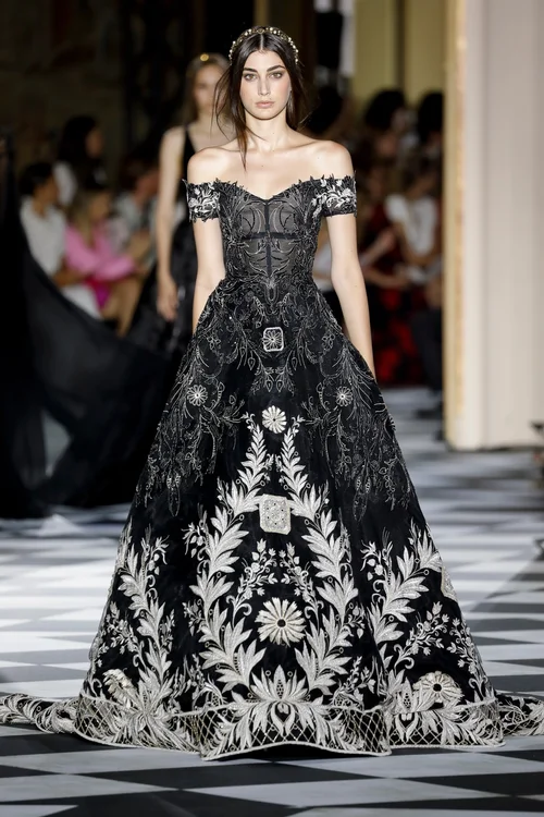 Zuhair murad black and white cheap dress