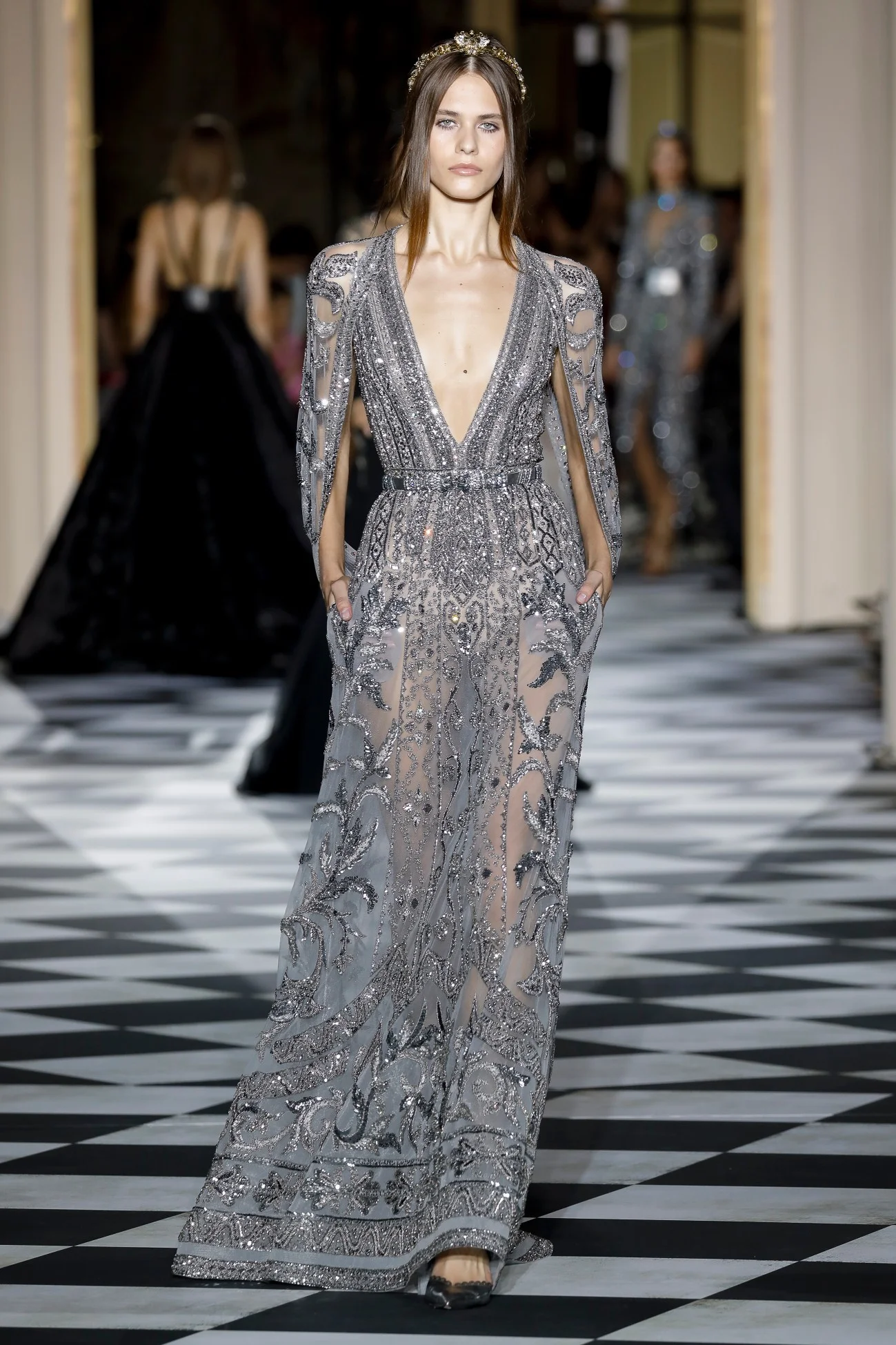 Zuhair murad grey clearance dress