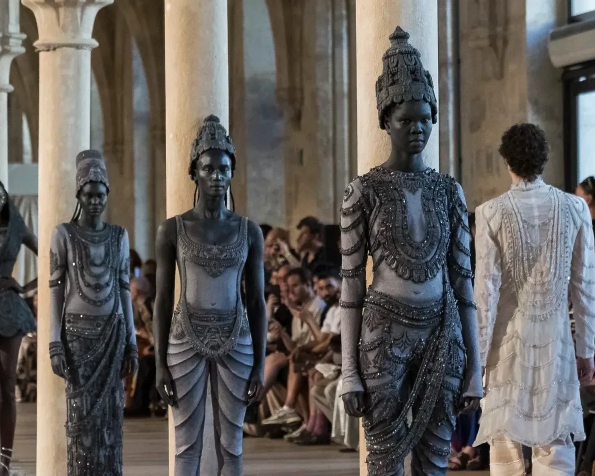 Rahul Mishra’s Devi: When embroidery gives cloth the memory of stone