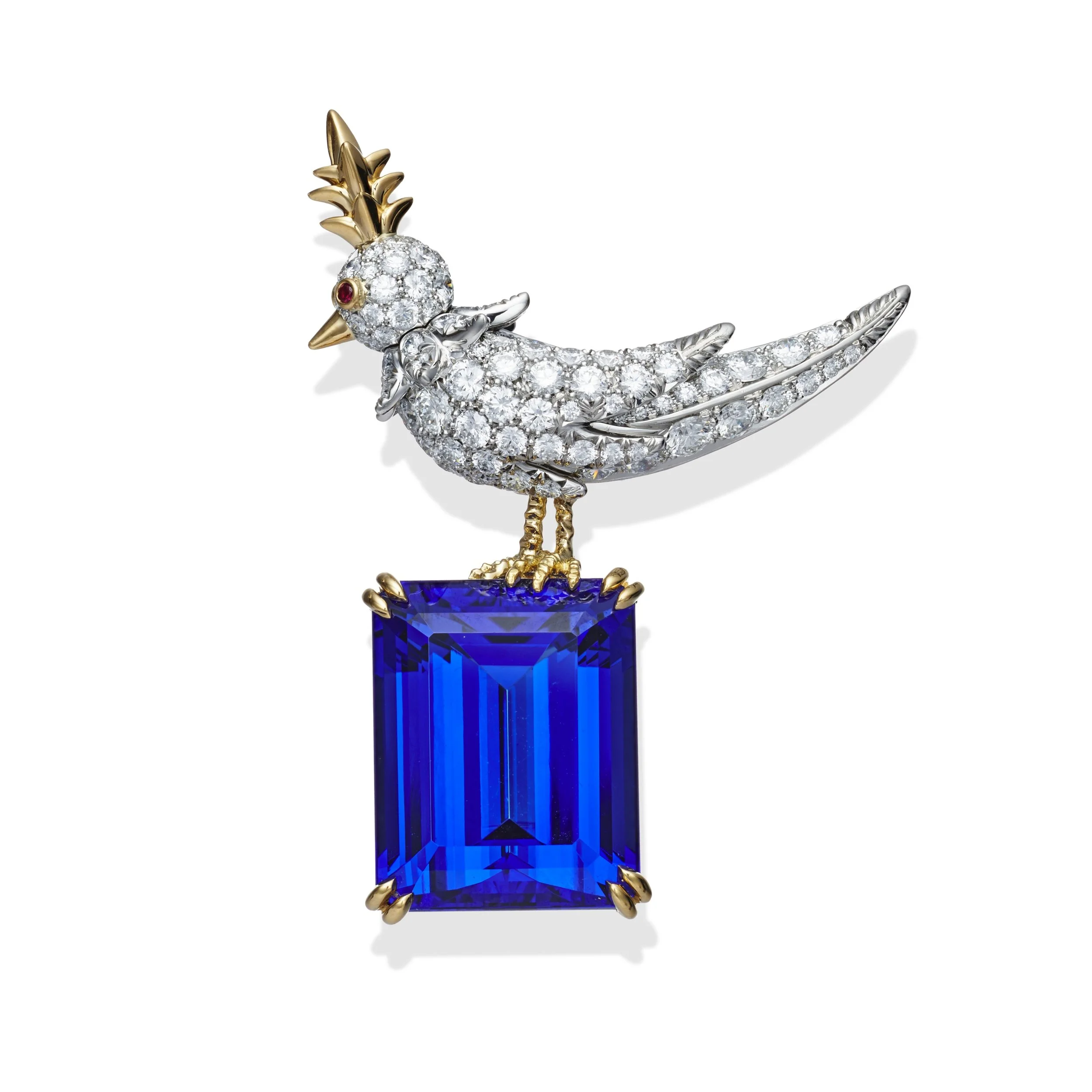 Jean Schlumberger, Bird on a Rock Brooch, 1965