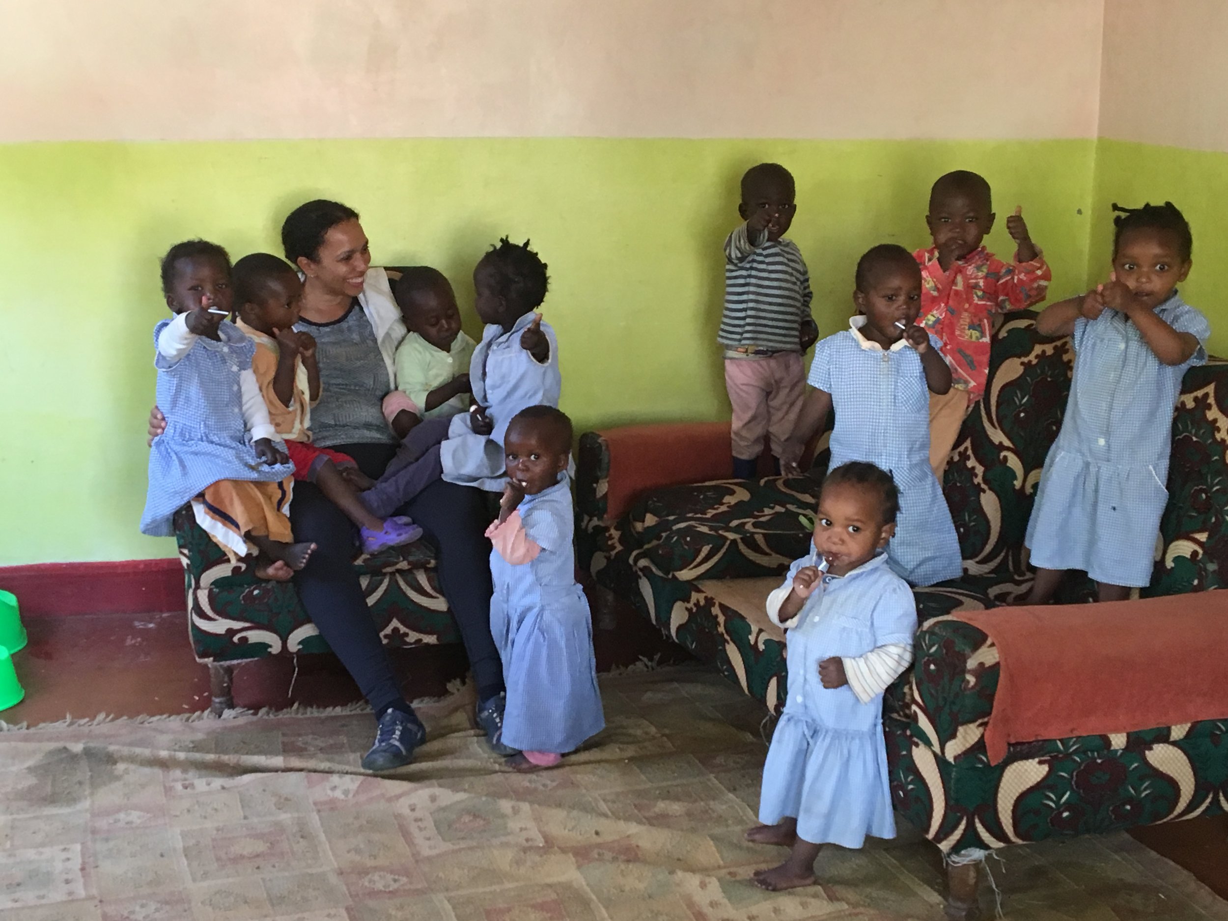 Working with 1-2 years olds in Kenyan orphanage