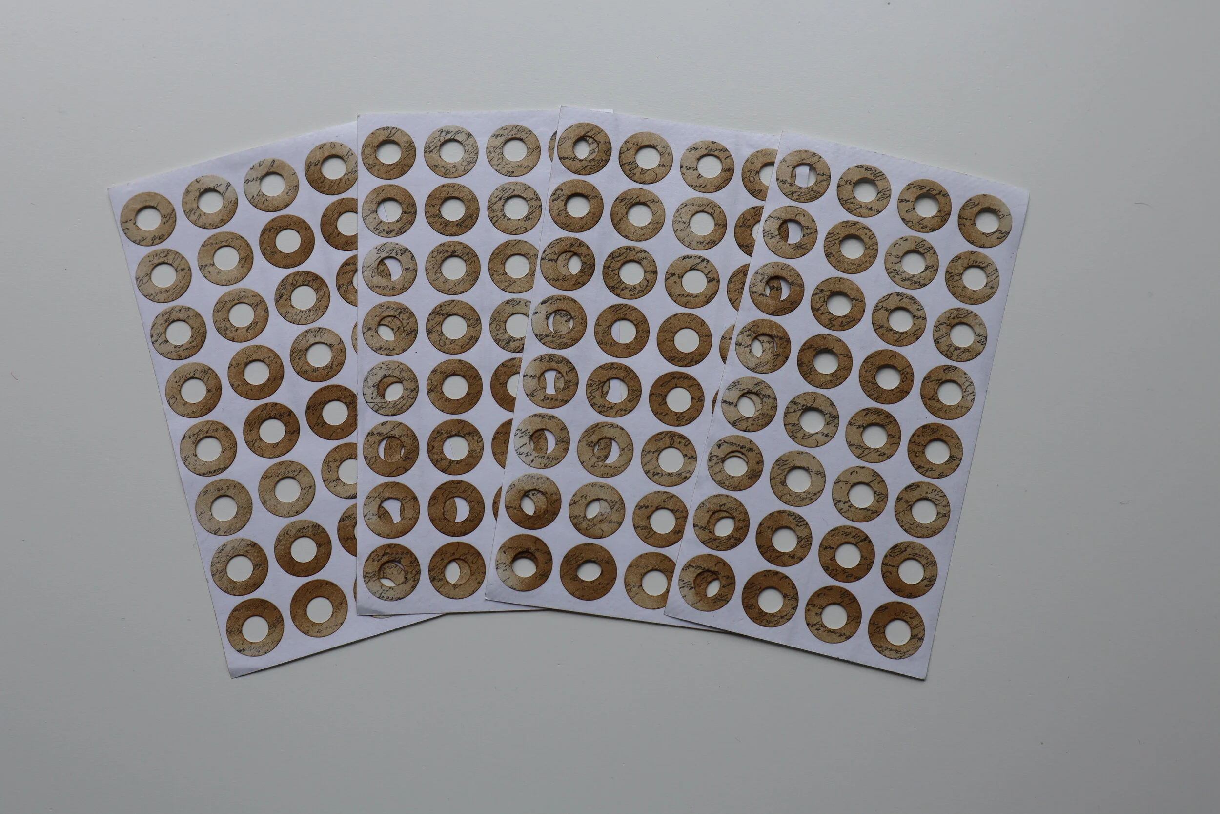 Ring Reinforcements Inked and stamped 128 pieces — Paper Inspirations
