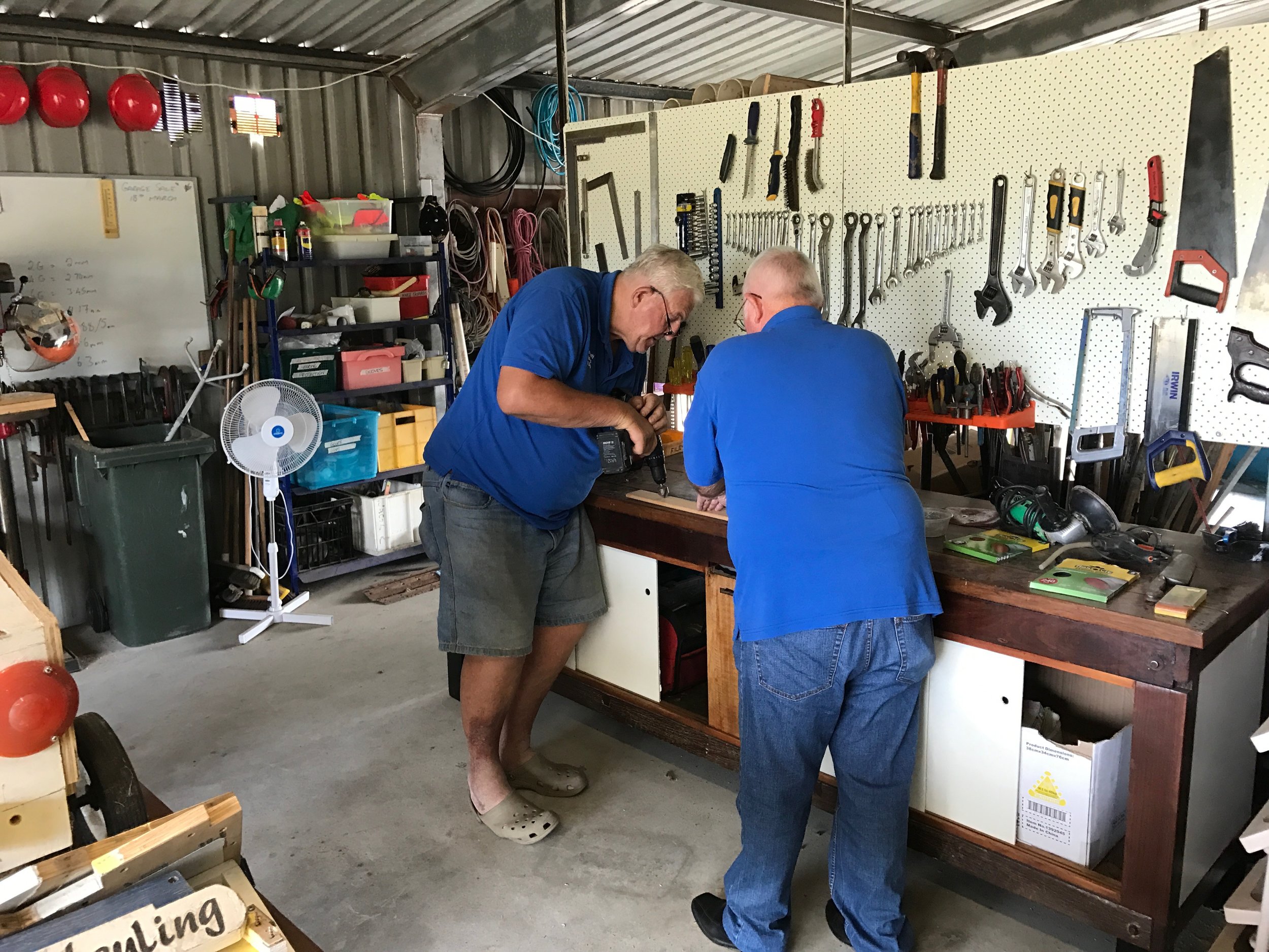 The boys getting to work on our new shed. Come join the fun!
